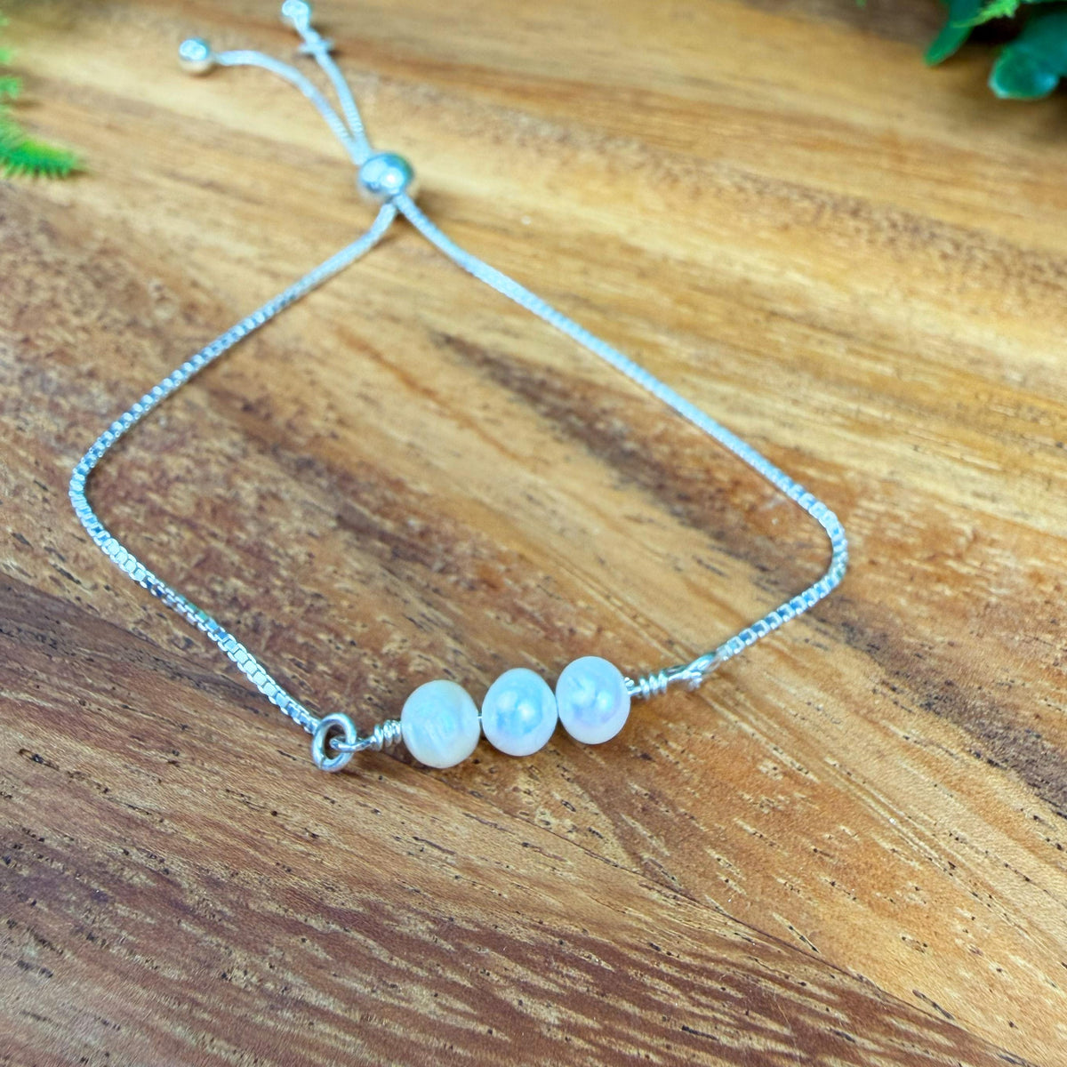 Custom Pearl Bracelet, Choose Up to 8 Pearls, Freshwater Pearl Chain in Sterling Silver