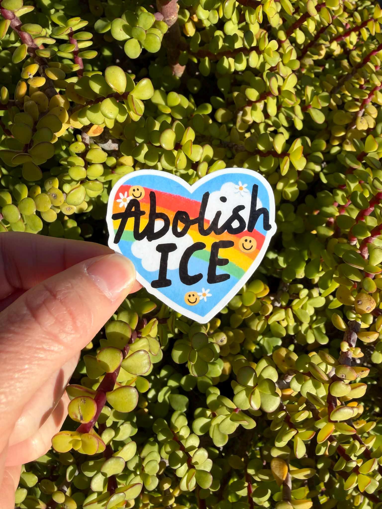 Abolish ICE Sticker / Fuck ICE Sticker – Political Protest Vinyl Decal, Activist Laptop Sticker
