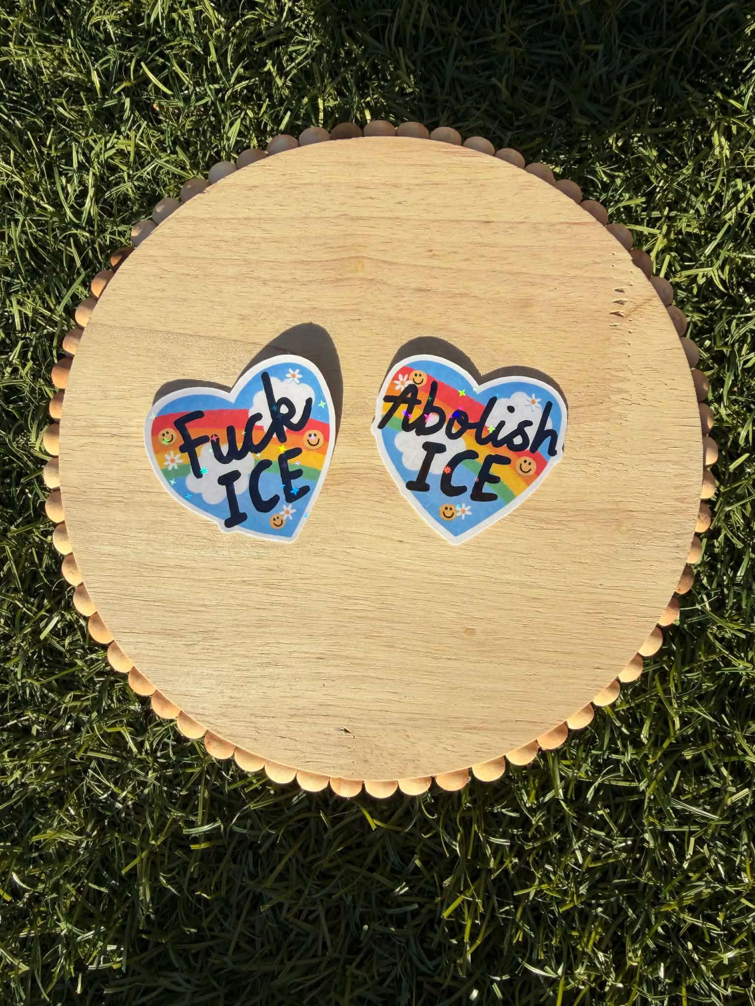 Abolish ICE Sticker / Fuck ICE Sticker – Political Protest Vinyl Decal, Activist Laptop Sticker