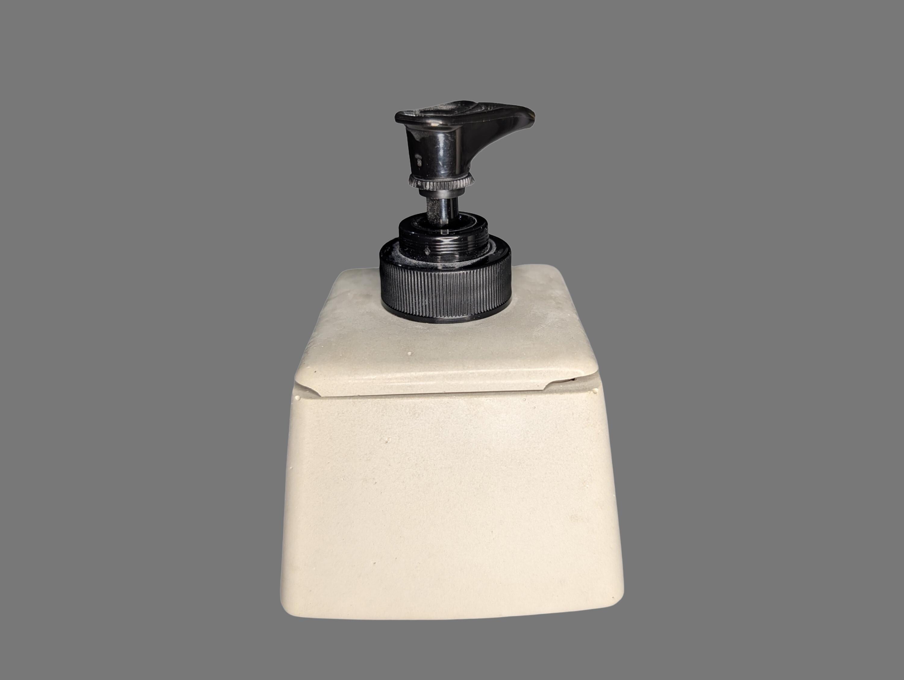 Geometric Concrete Pump Bottle | Resin Sealed Soap Dispenser | Cube or Sphere Lotion Holder | Industrial Home Decor | Natural Cement