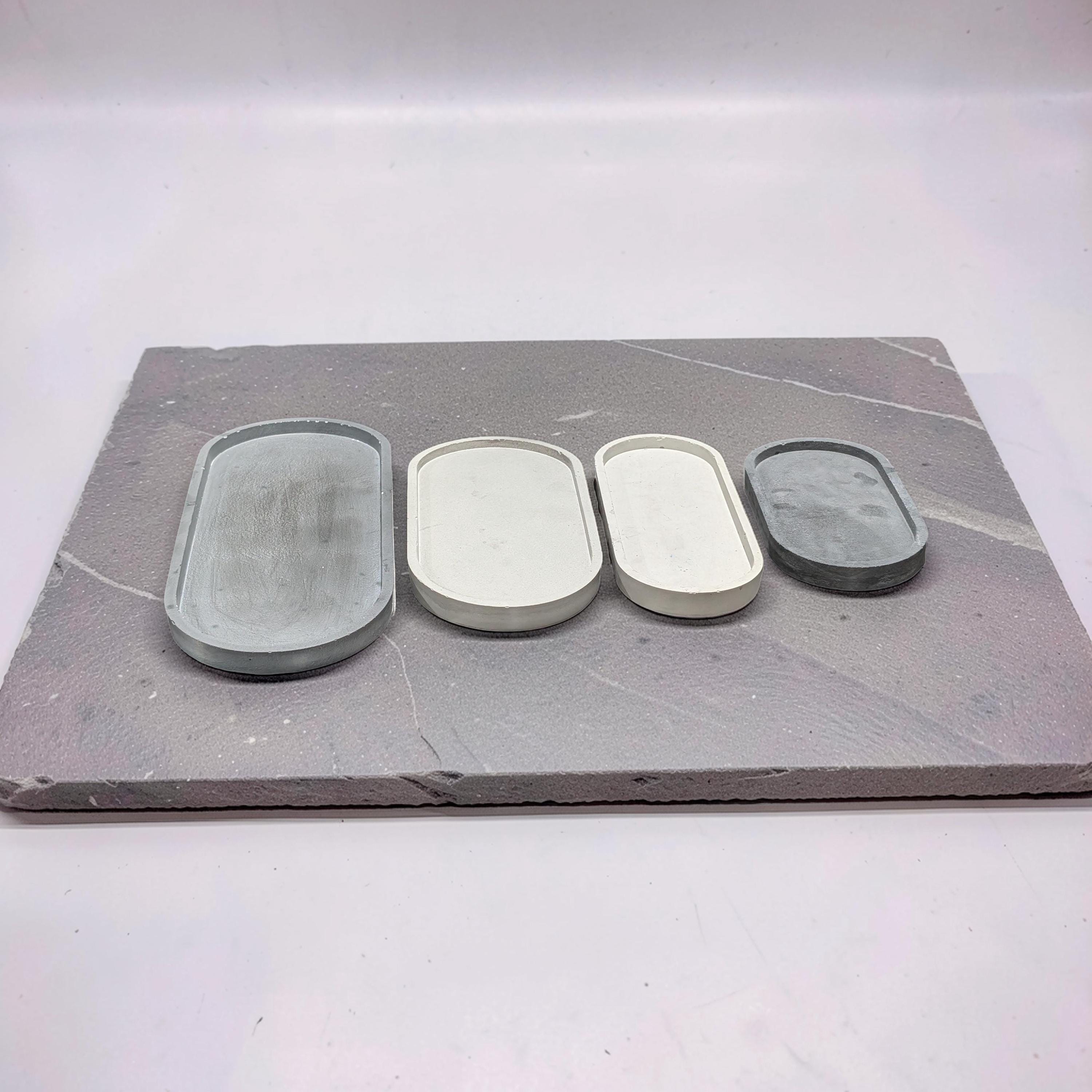 Concrete Oval Trays –Available In 4 Different Sizes Minimalist Modern Home Décor