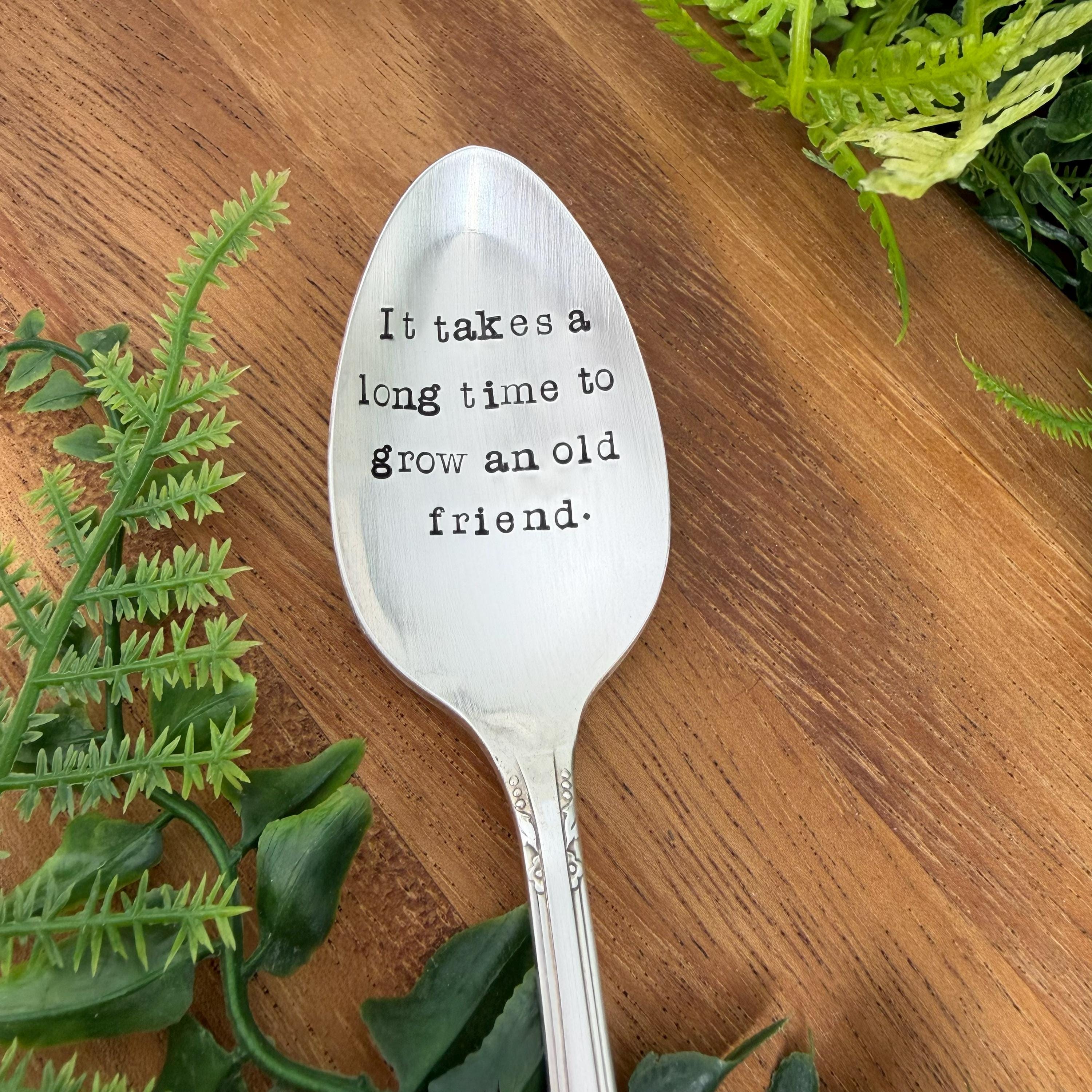 Vintage Stamped Spoon: Custom Silverplate Friend Gift