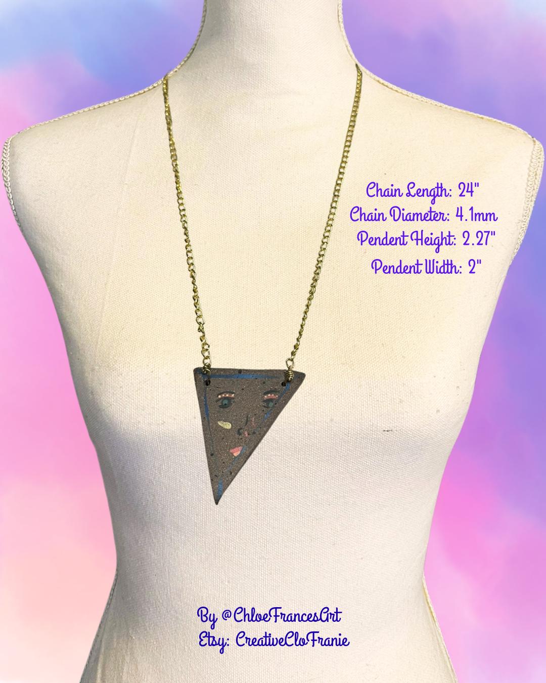 Feminine - Abstract Illustrated Ceramic Necklace