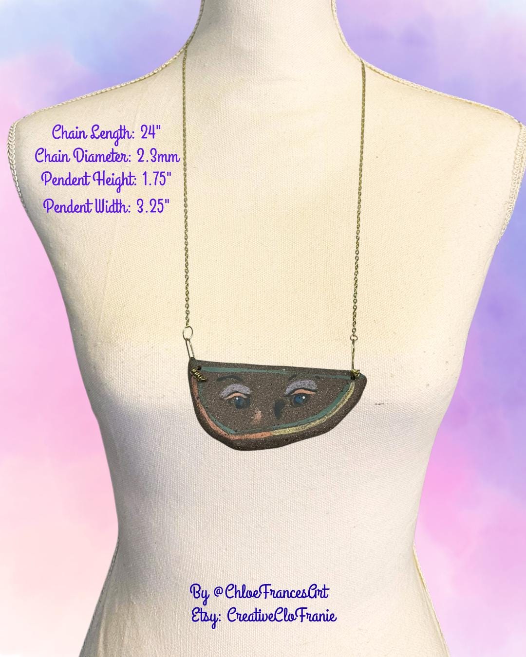 Fascination - Abstract Illustrated Ceramic Necklace