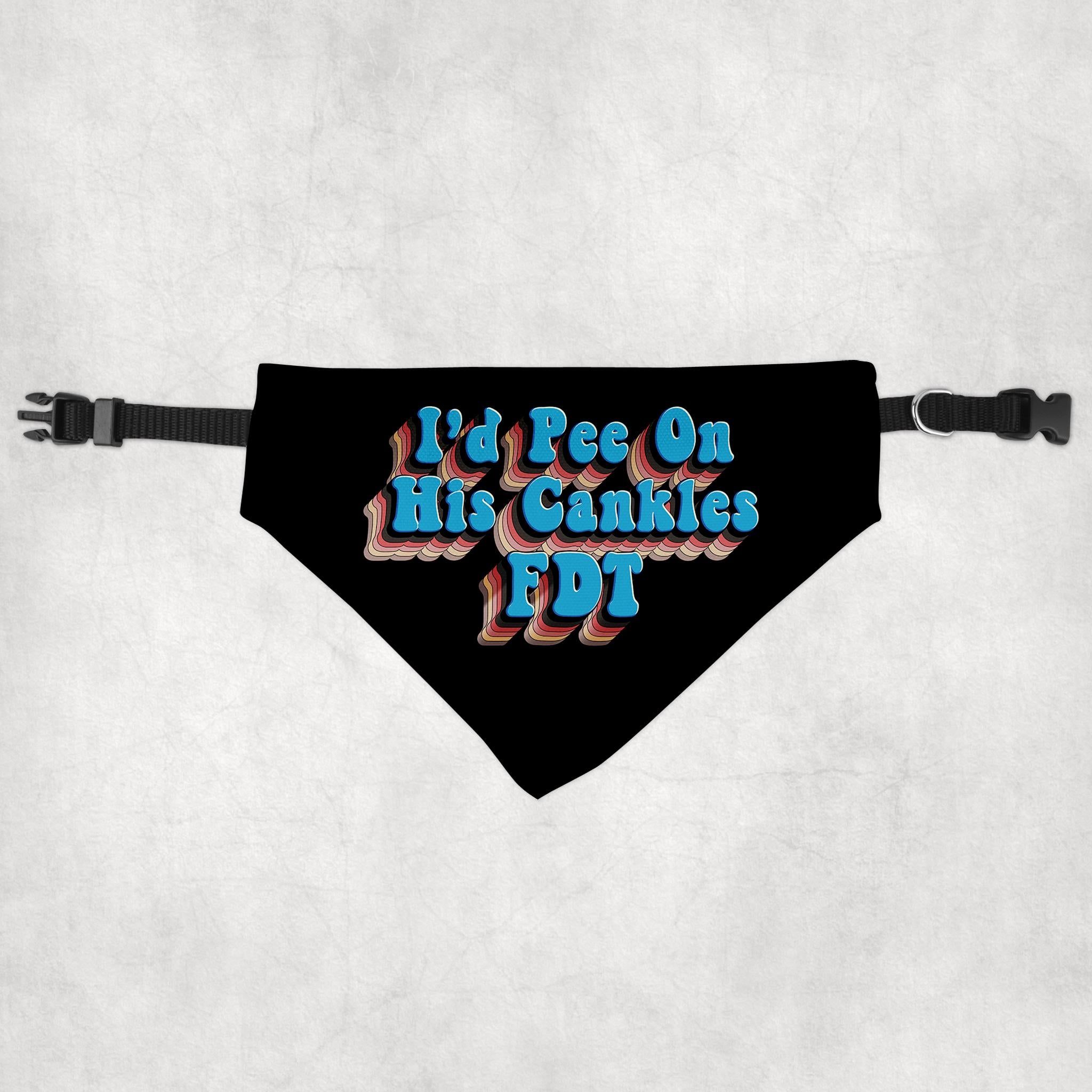 Black dog bandana with "I&