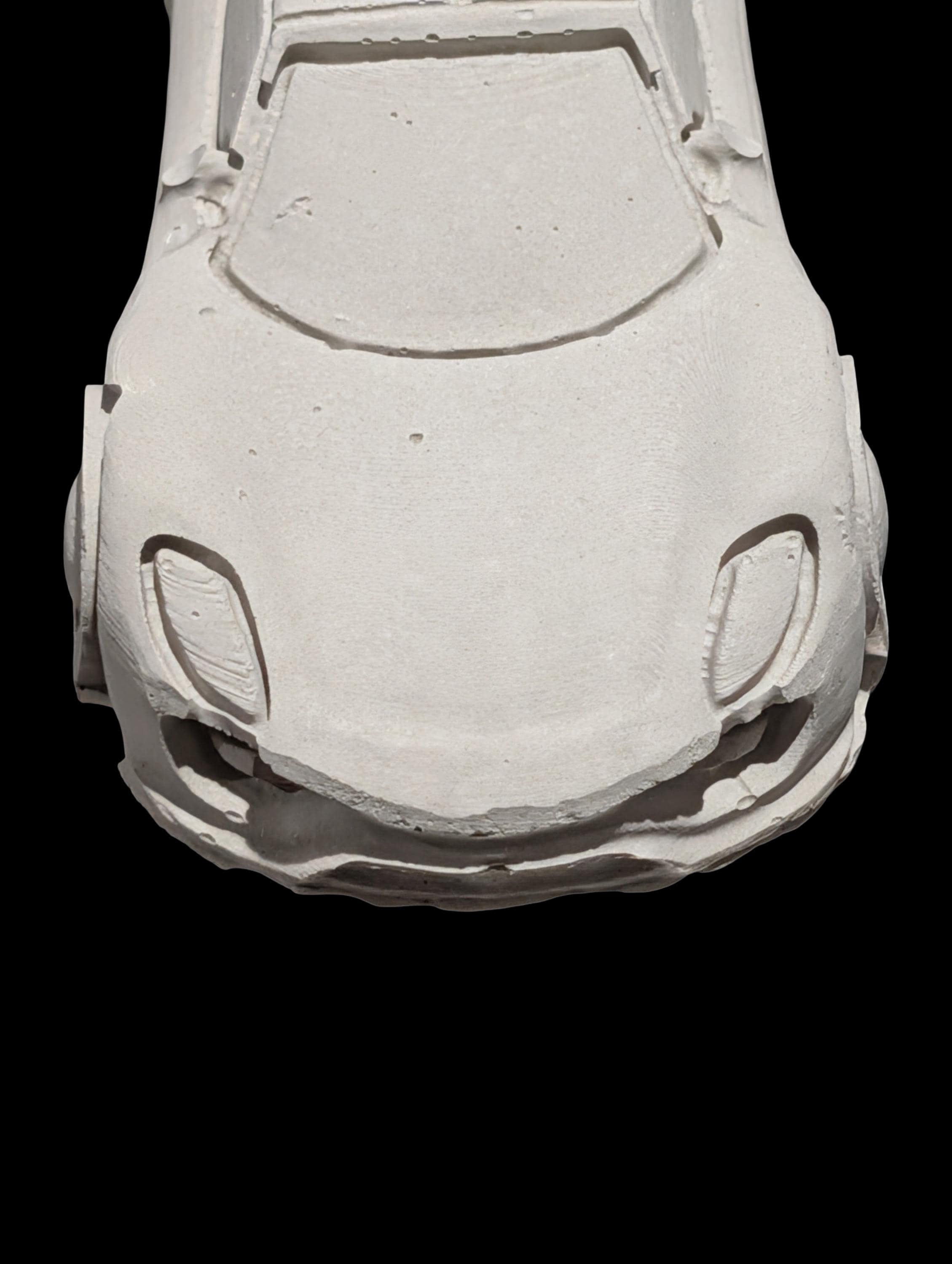Concrete Car Sculpture for Painting | DIY Race Car Craft for Kids | Minimalist Brutalist Home Decor | Kids Birthday Party Favors | Paintable