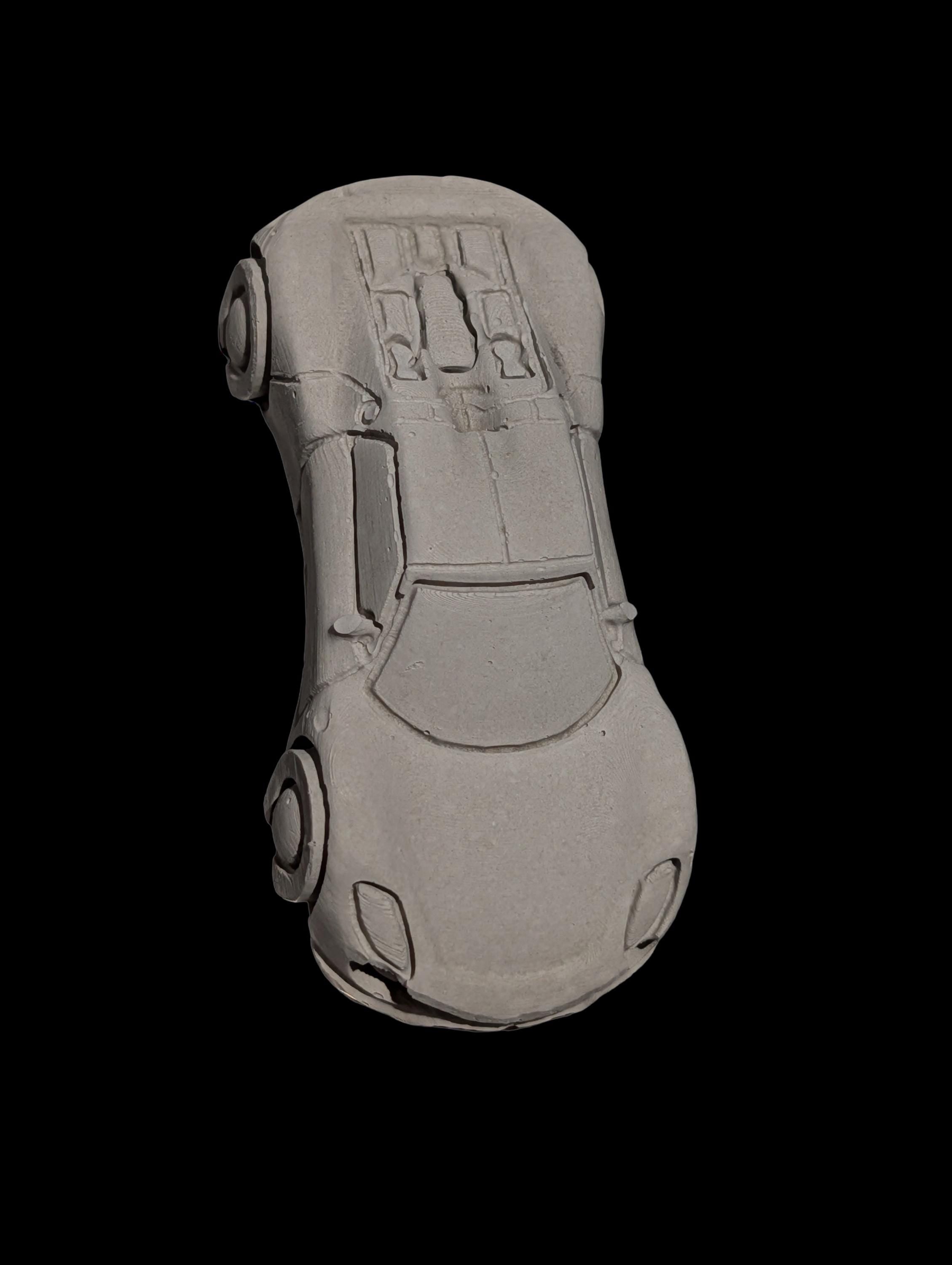 Concrete Car Sculpture for Painting | DIY Race Car Craft for Kids | Minimalist Brutalist Home Decor | Kids Birthday Party Favors | Paintable