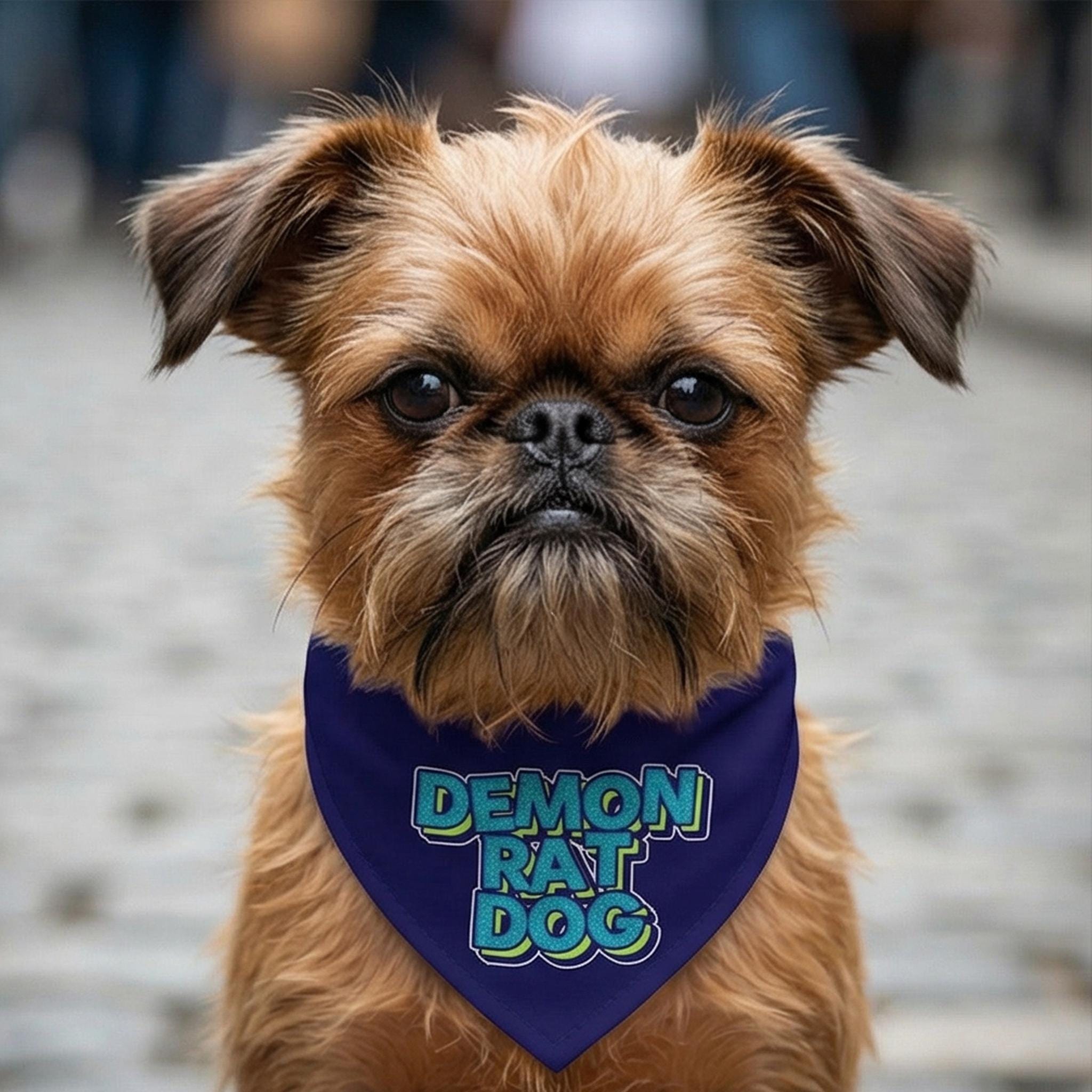 Demonrat Political Dog Bandana for Progressive Pups, Funny Liberal Pet Scarf, Anti Trump Dog Mom Gift | Retro Puppy