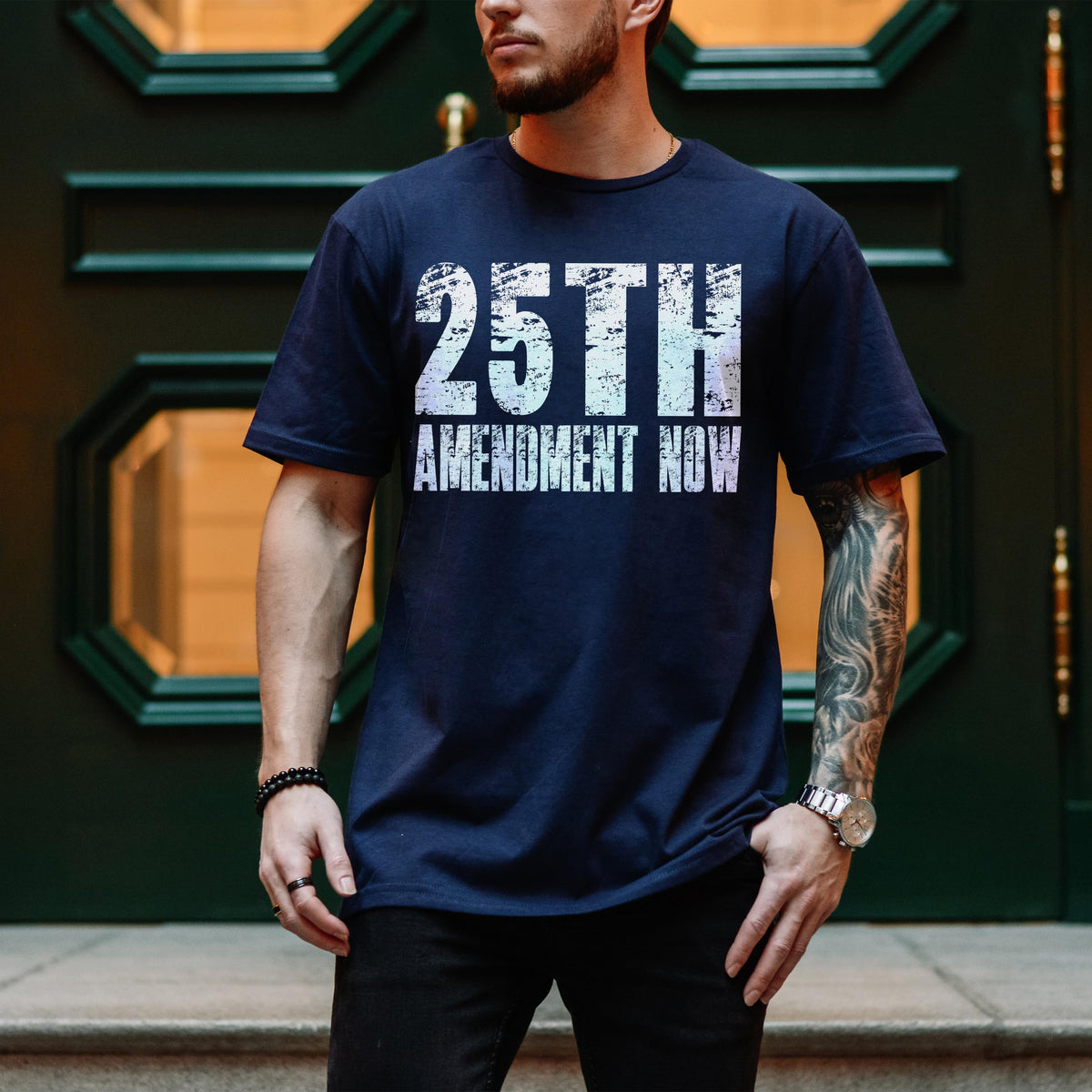 25th Amendment Now T-Shirt, Anti Trump We Had Enough Political Protest Tee, Distressed Activist Statement Shirt, War Criminal Voter Gift
