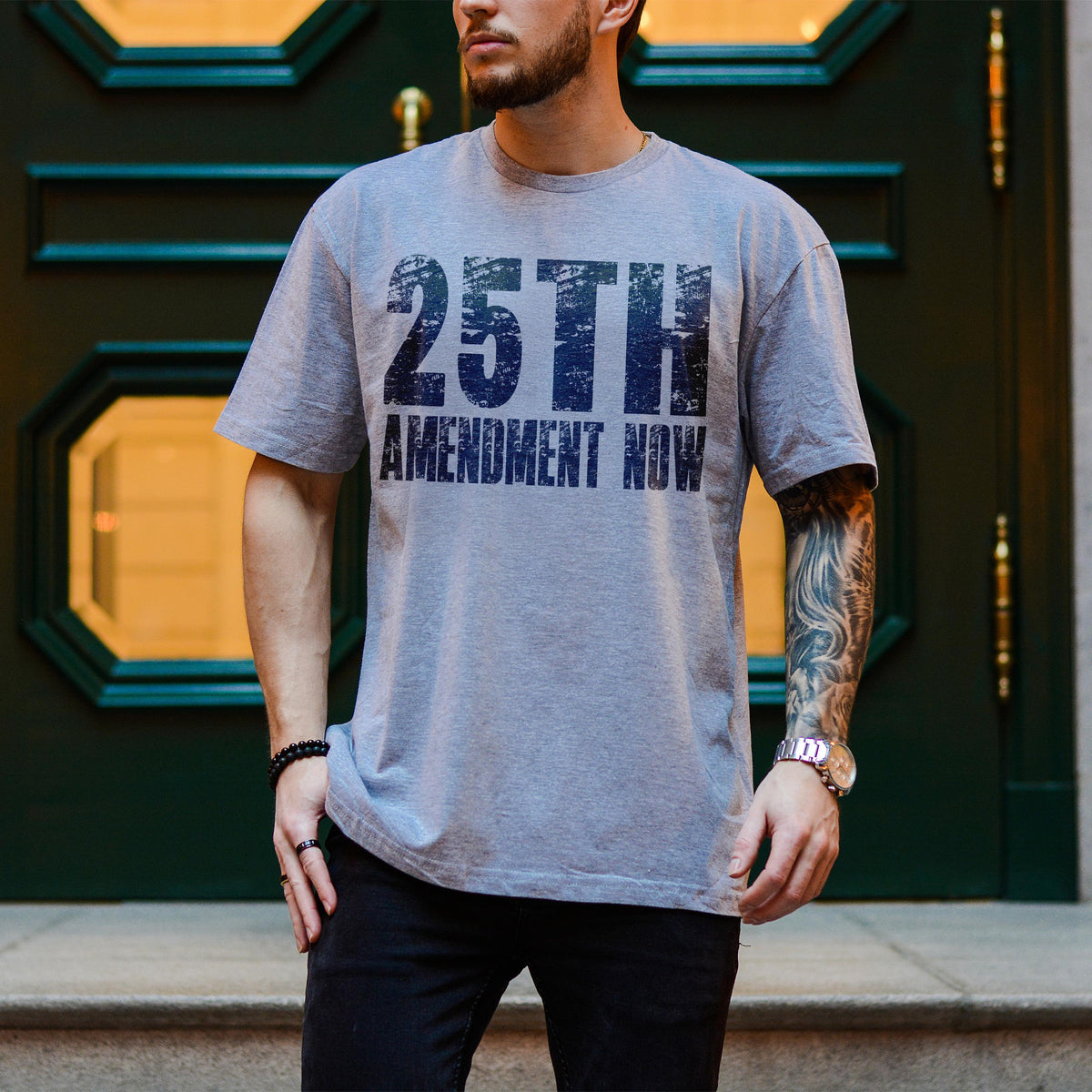 25th Amendment Now T-Shirt, Anti Trump We Had Enough Political Protest Tee, Distressed Activist Statement Shirt, War Criminal Voter Gift