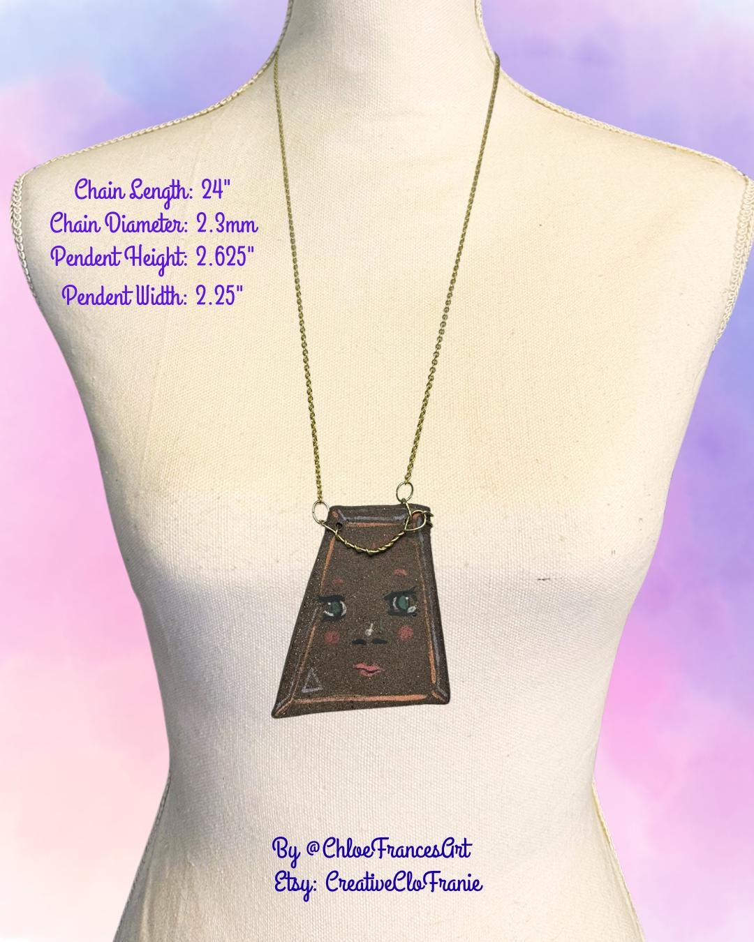 The Royal - Abstract Illustrated Ceramic Necklace