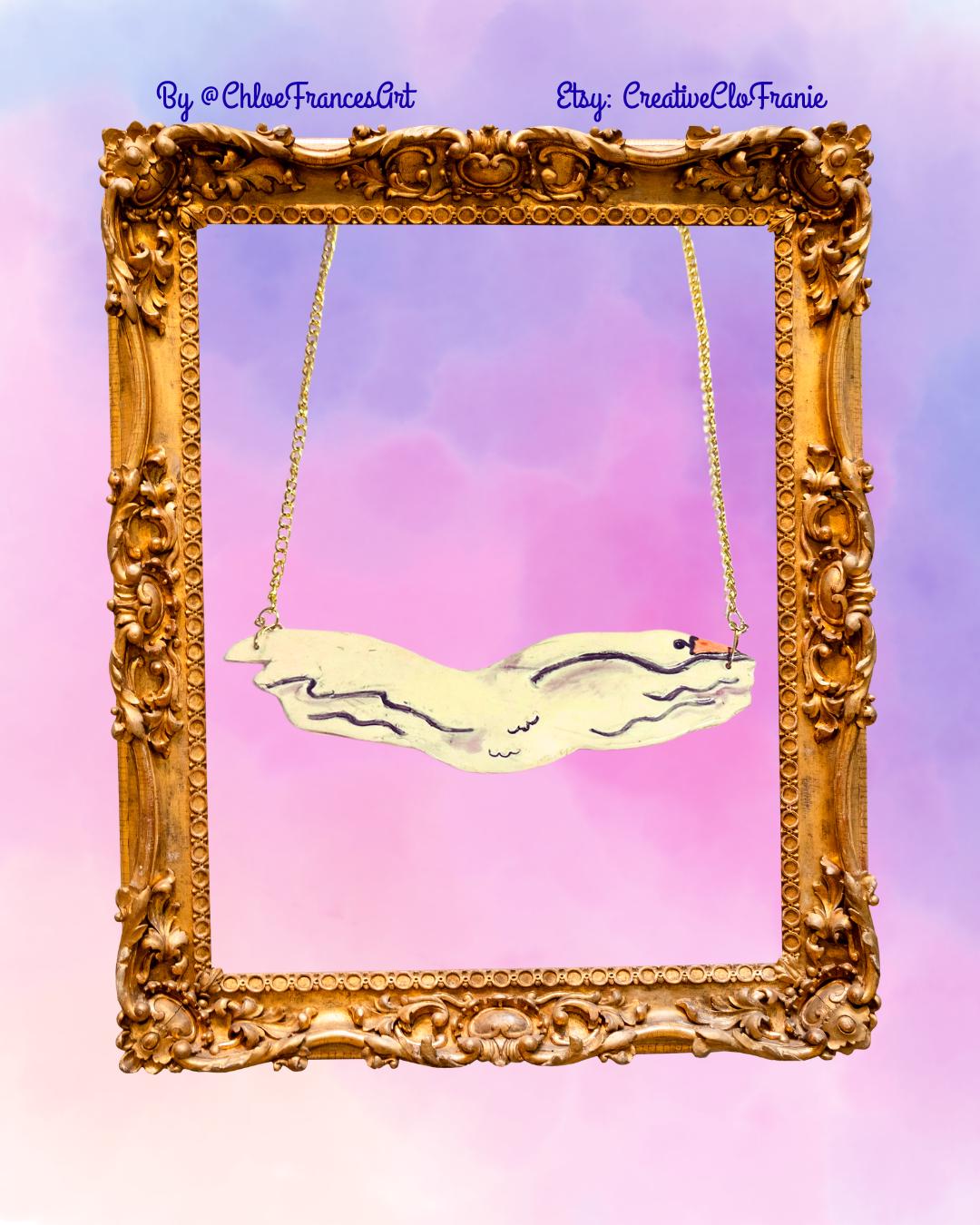 Porcelain Swan Necklace