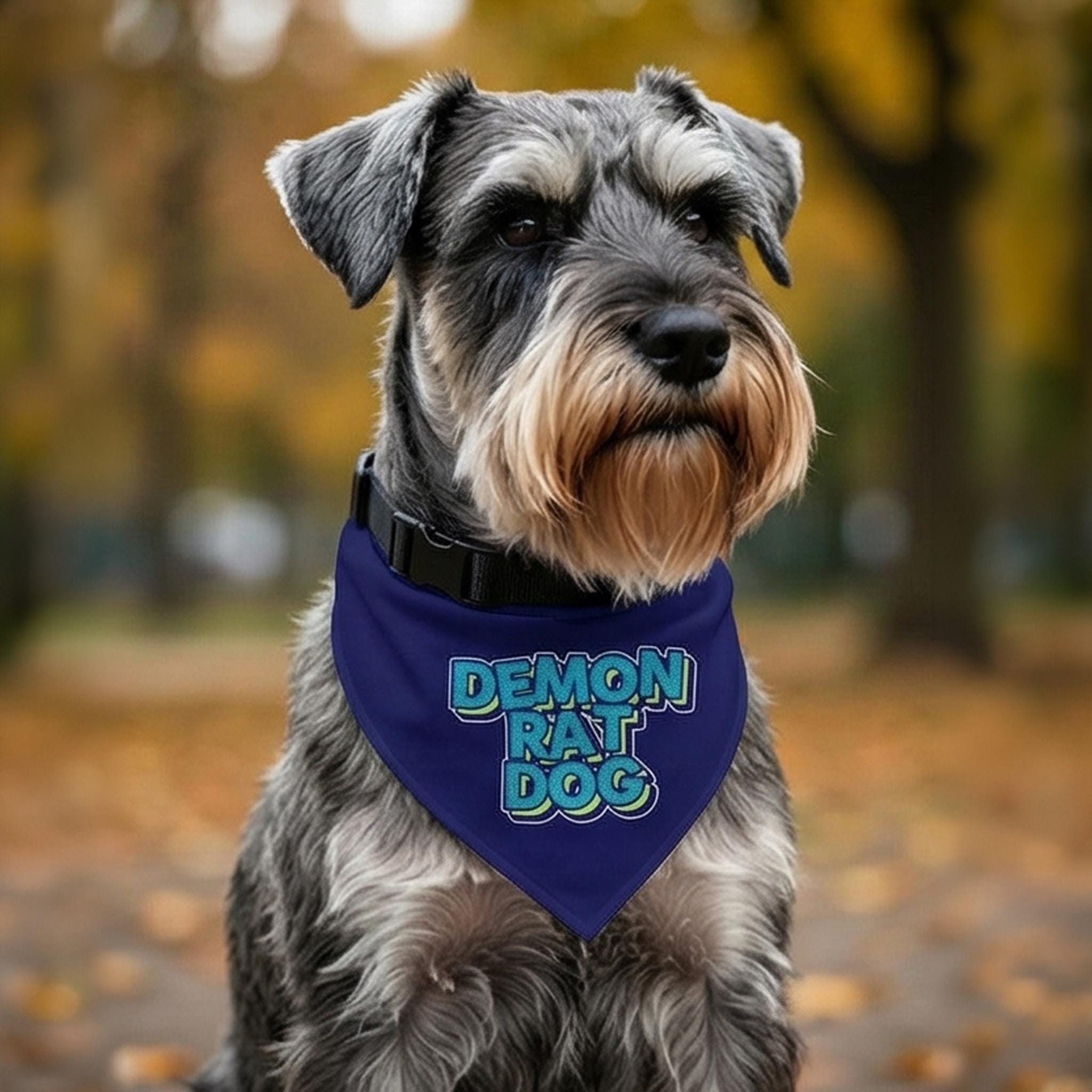 Demonrat Political Dog Bandana for Progressive Pups, Funny Liberal Pet Scarf, Anti Trump Dog Mom Gift | Retro Puppy
