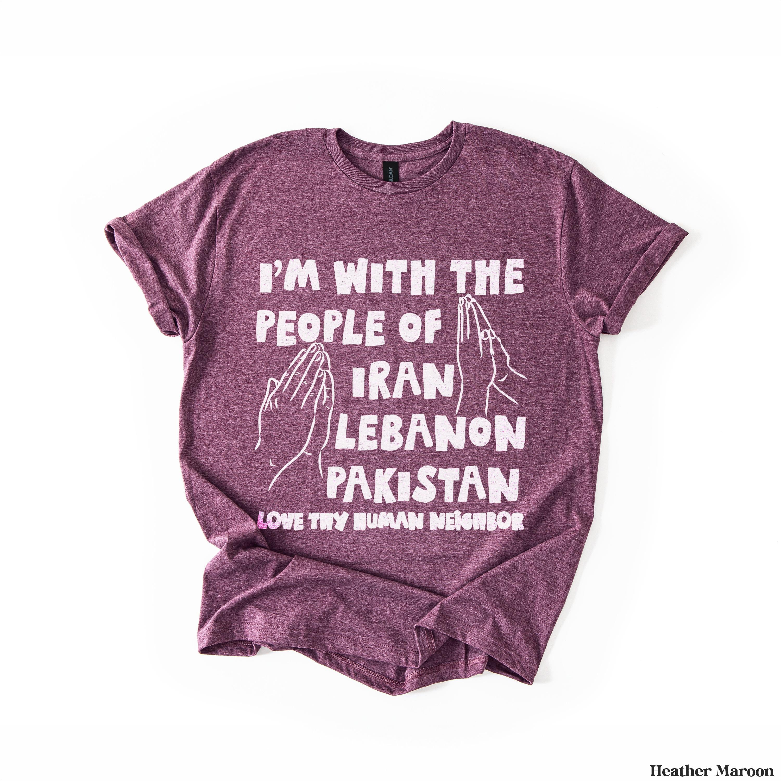 Heather maroon t-shirt with "I&