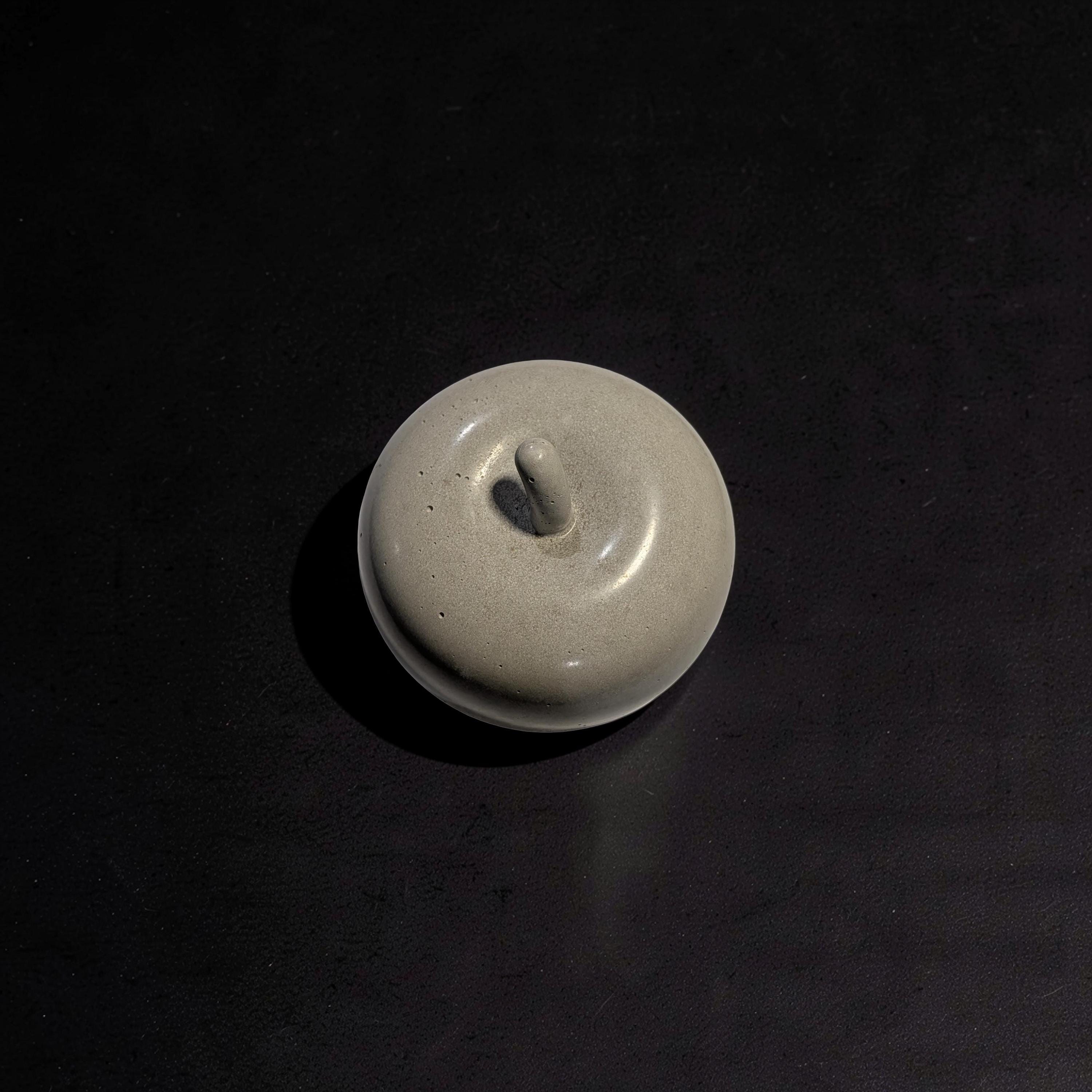 Minimalist Concrete Apple Decor - Industrial Brutalist Sculpture - Modern Farmhouse Paperweight - Natural Concrete Cement Fruit Figurine