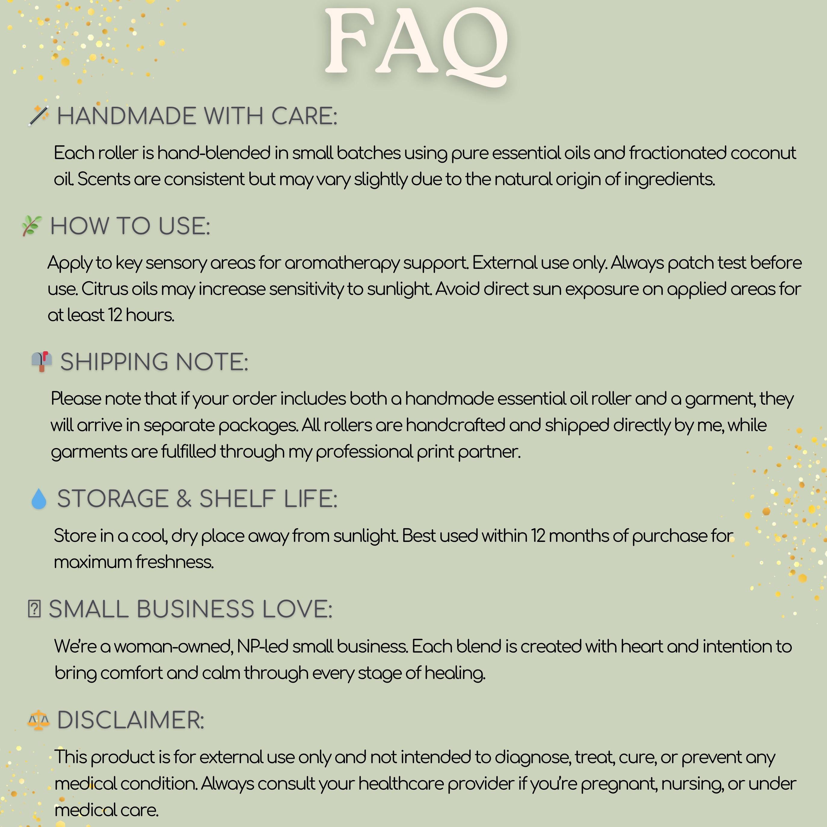 Nix The Nausea Essential Oil Roller | Queasiness Post Hysterectomy Aromatherapy Blend | Hysto Surgery Recovery Gift | No Uterus Care Package