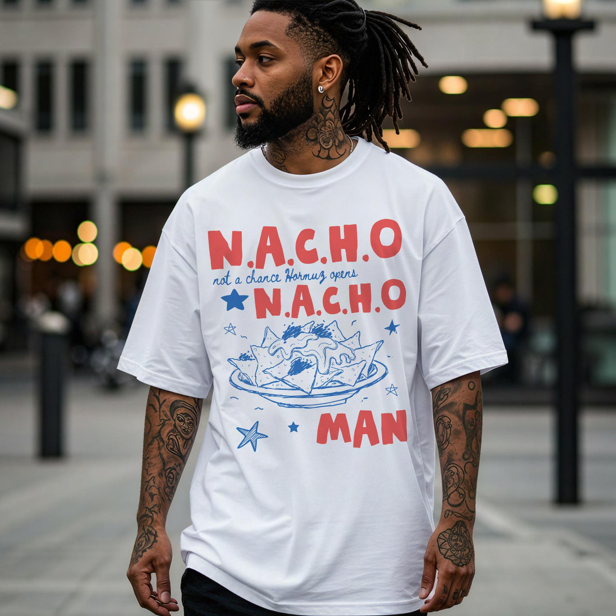 N.A.C.H.O Not A Chance Hormuz Opens T-Shirt, Funny Nachos Anti Trump Anti War Tee, Stop War With Iran Protest Shirt