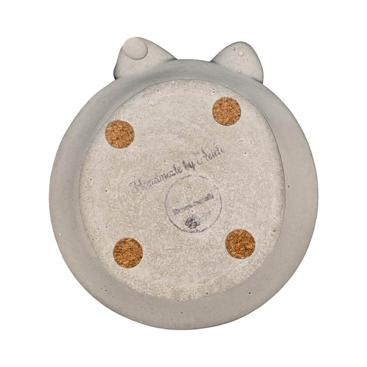 Coquette Concrete Bow Ring Dish | Cute Ribbon Jewelry Tray | Round Trinket Bowl | Natural & Grey Coaster Set | Aesthetic Bedroom Decor