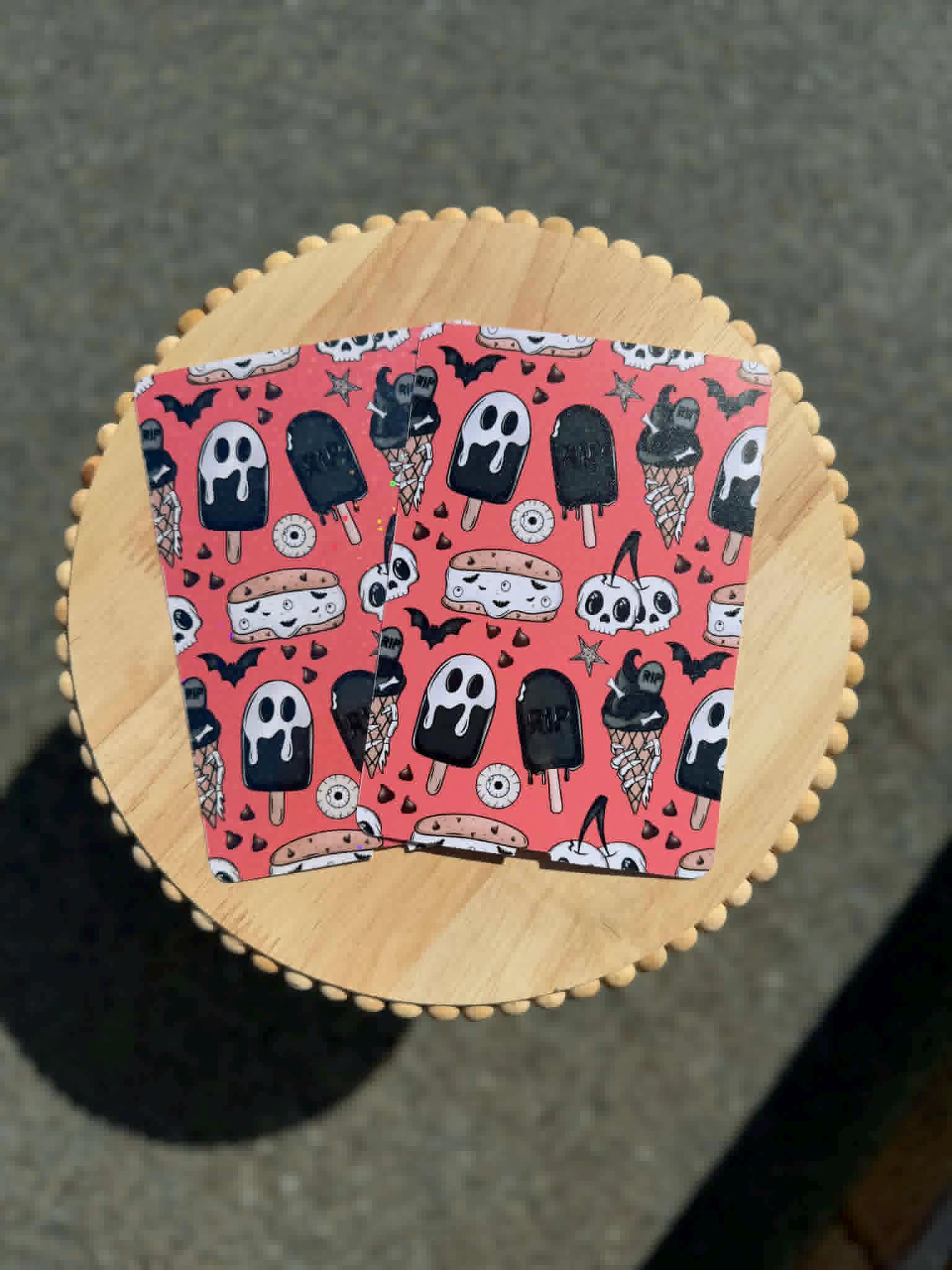 Summerween Kindle Insert | Spooky Summer E-Reader Insert | Boo Lagoon Haunted Paradise Coral Crypt Melon Mayhem Midnight Meltdown