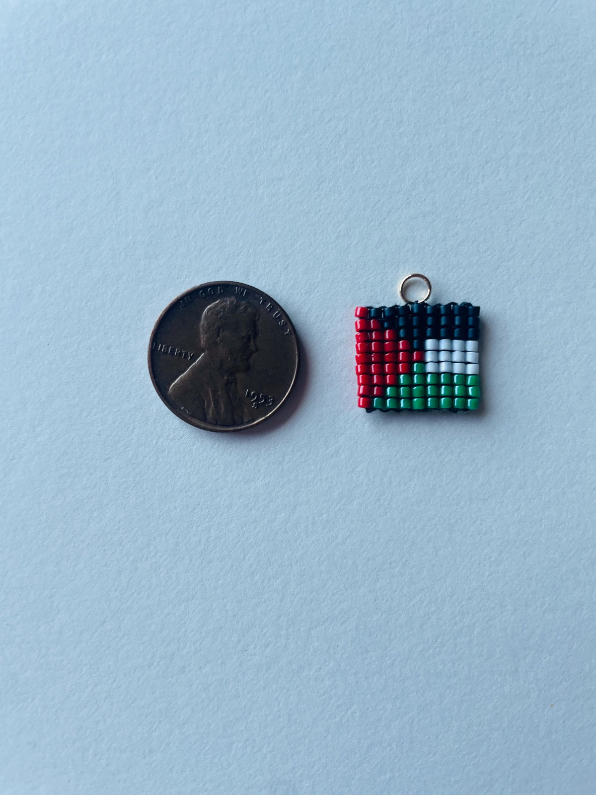 Handmade Custom Country Flag Charm, Handstitched, Glass Seed Bead, Beaded Jewelry, Travel Gift, Ancestry, Heritage Jewelry, Bag Charm