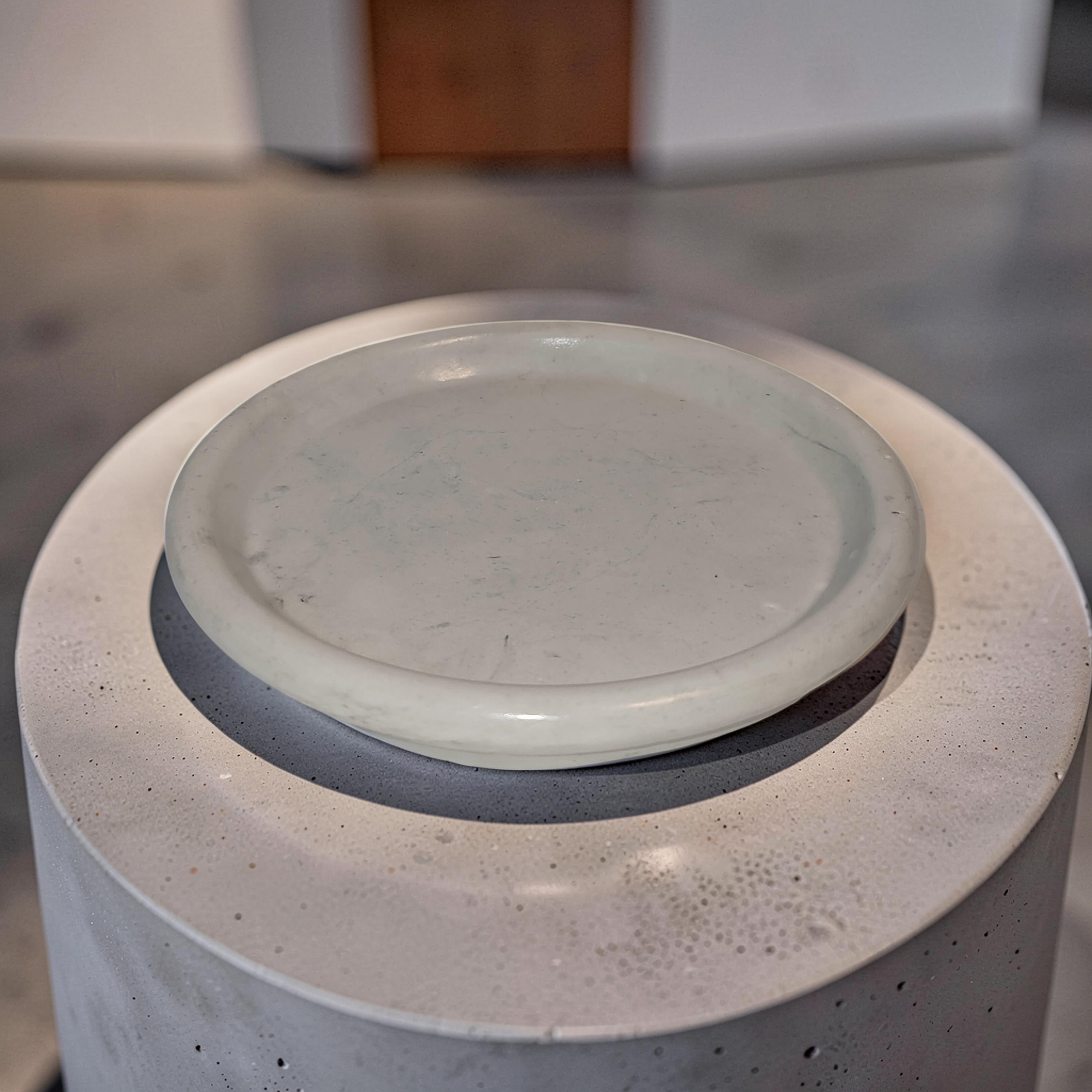 Minimalist Concrete Catchall Tray | Small Round Jewelry Dish & Succulent Plant Saucer | Modern Key Tray, Ring Dish, Candle Coaster