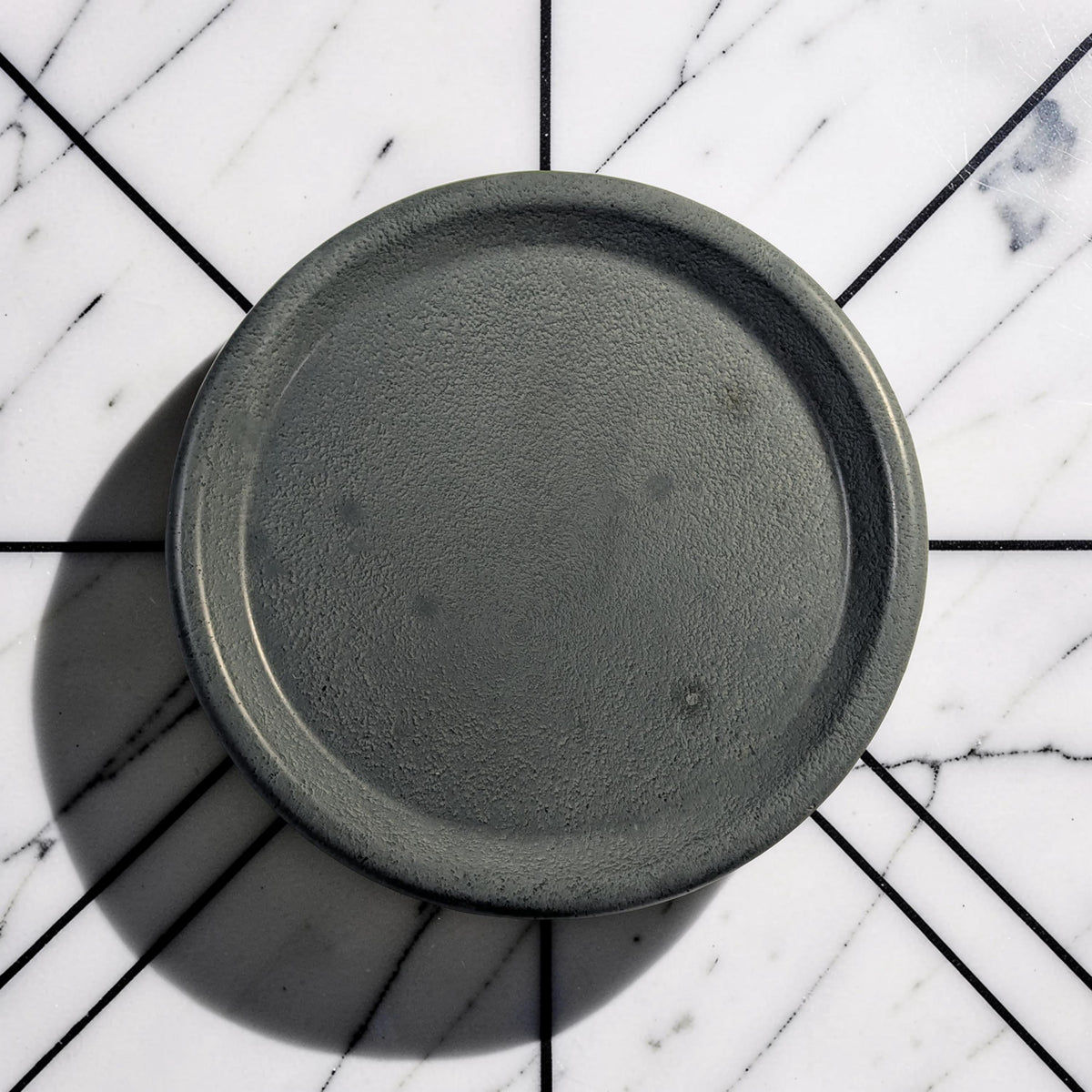 Minimalist Concrete Catchall Tray | Small Round Jewelry Dish & Succulent Plant Saucer | Modern Key Tray, Ring Dish, Candle Coaster