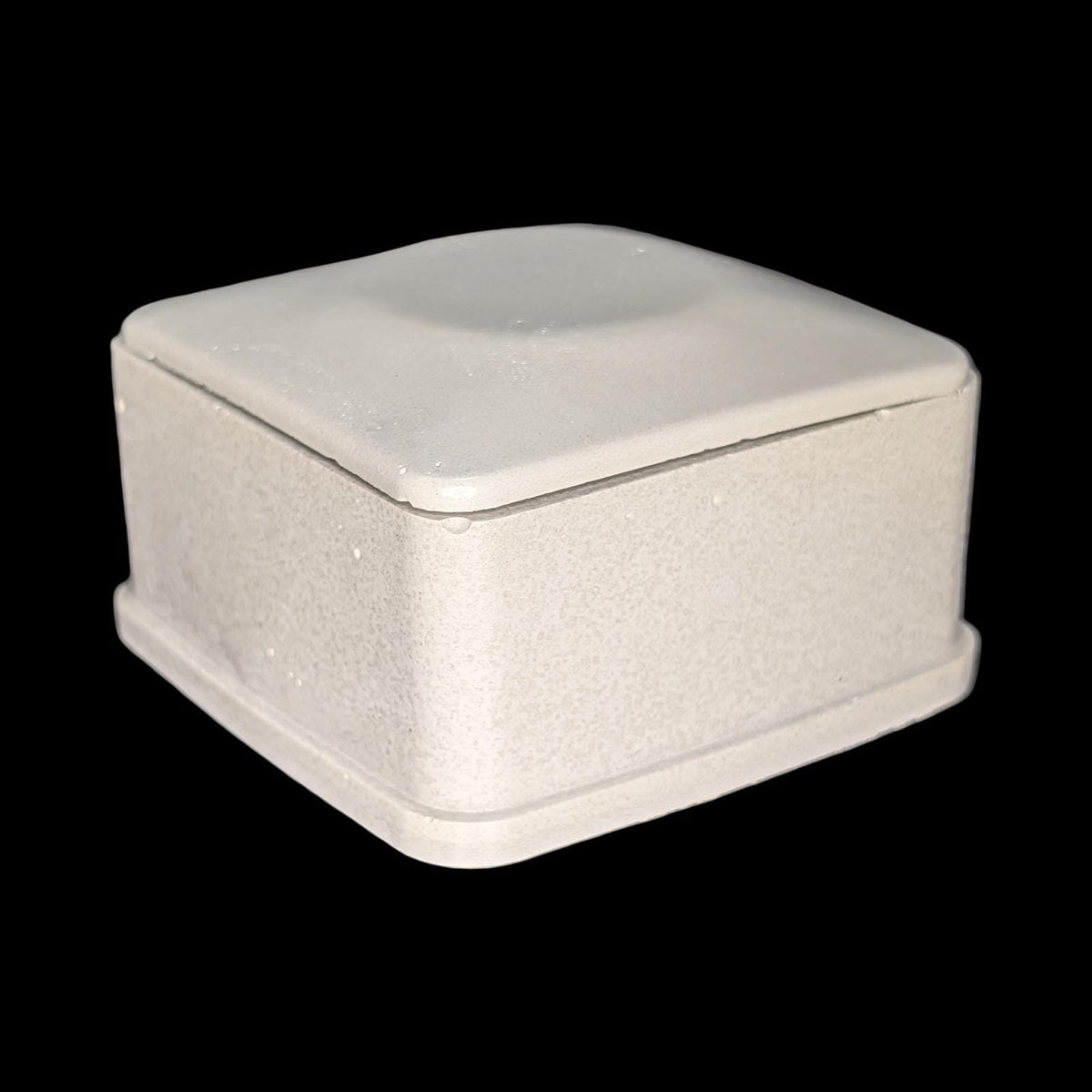 Concrete Jewelry Box with Lid, 3.15" Minimalist Trinket Box, Modern Square Cement Catchall, Ring Dish & Keepsake Container, Desk Organizer