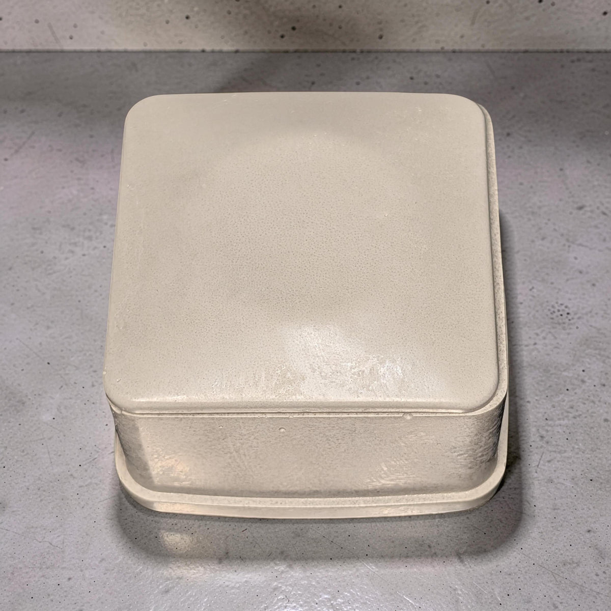 Concrete Jewelry Box with Lid, 3.15" Minimalist Trinket Box, Modern Square Cement Catchall, Ring Dish & Keepsake Container, Desk Organizer
