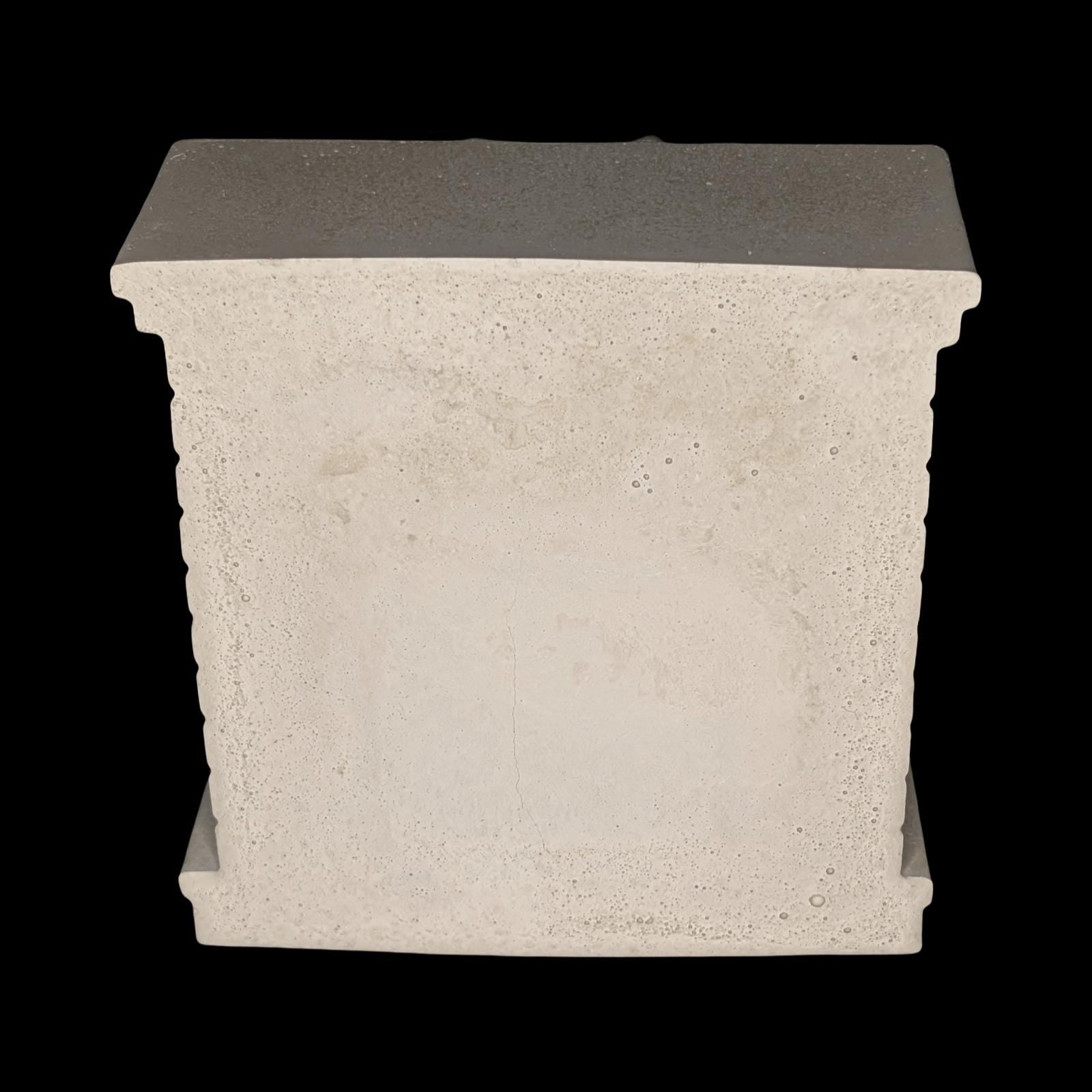 Mini Concrete Christmas Fireplace Candle Holder | Cute Holiday Mantle Decor, Tealight Burner & Tiered Tray Accent | Cozy Winter Home Decor