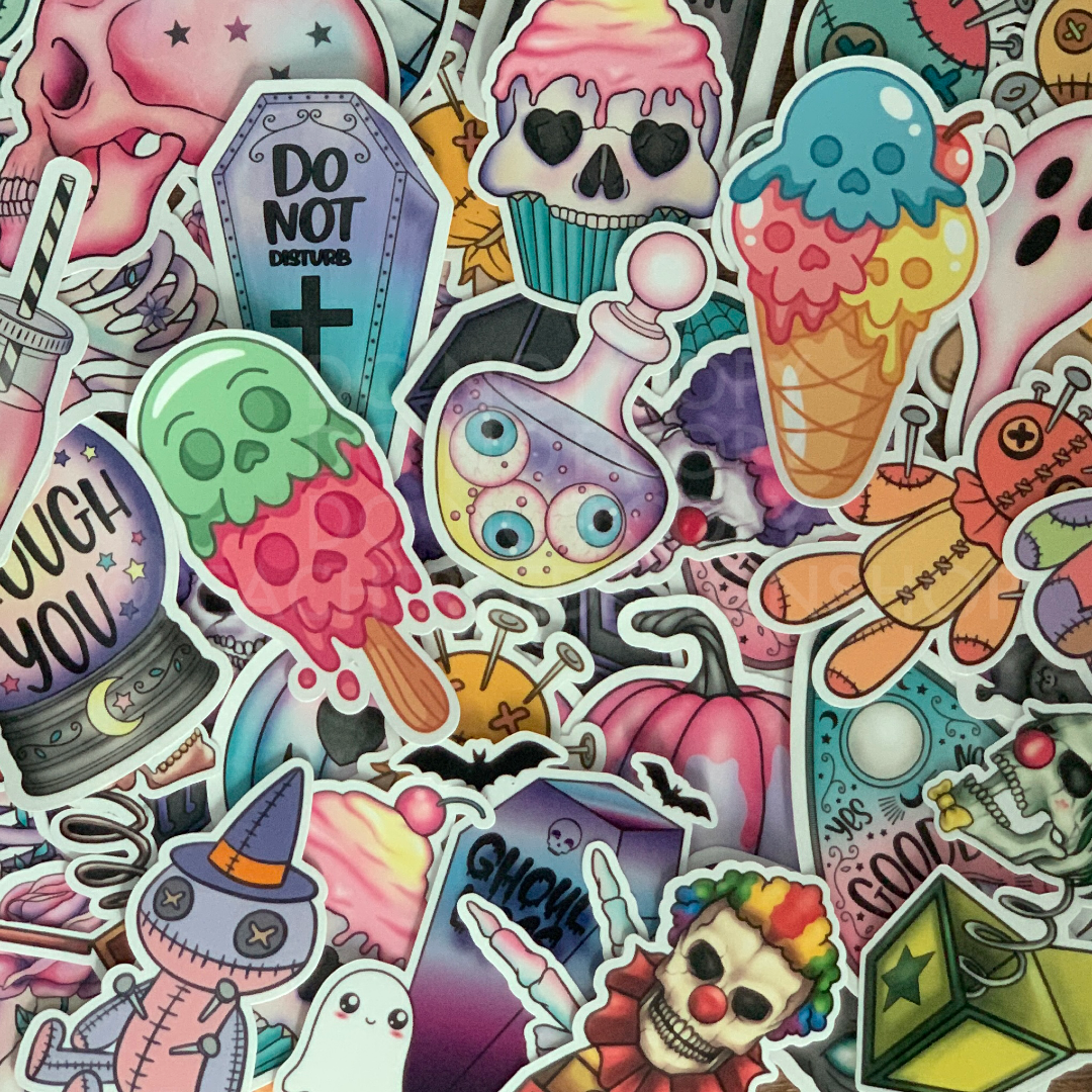 Mystery Spooky 20 Piece 3" Sticker Pack