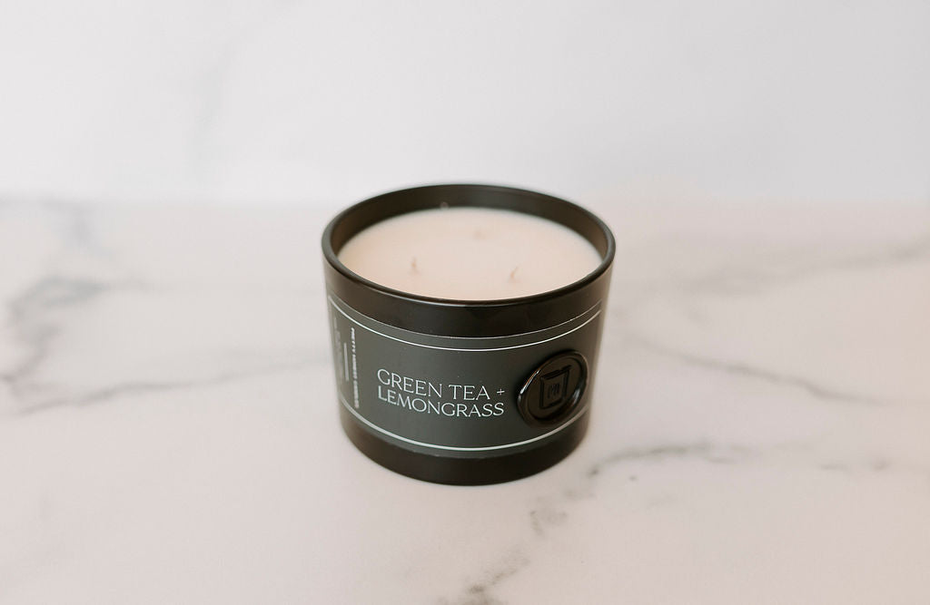 Green Tea and Lemongrass Candle – 3 Wick