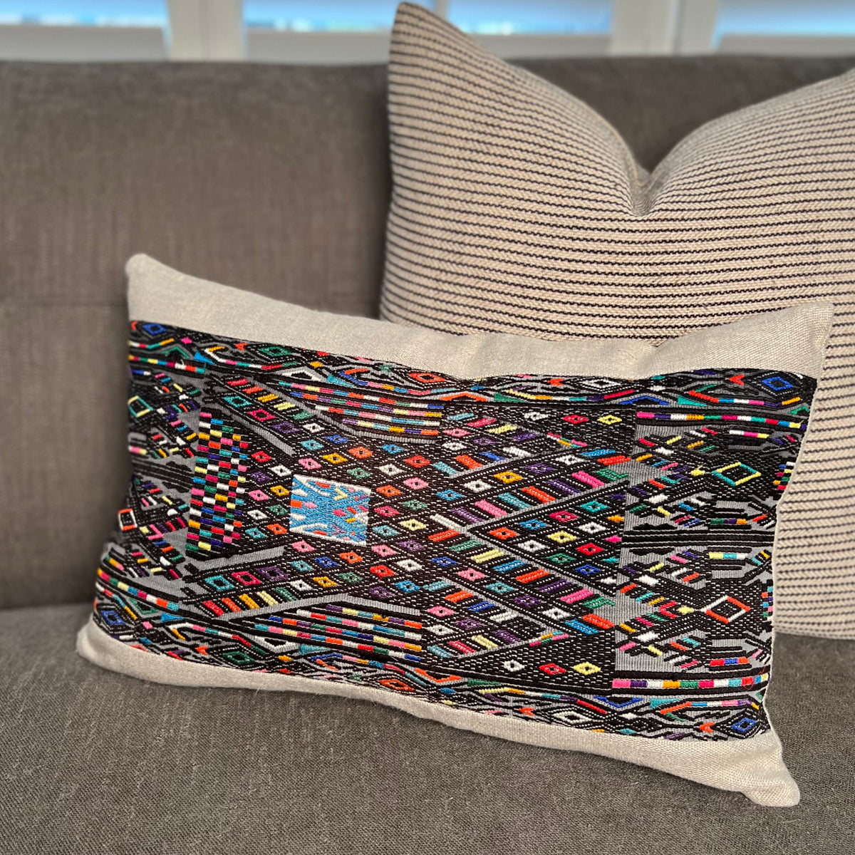Natural Nettle Fiber Pillow Cover – Artisan-Made, Earth-Tone Home Décor