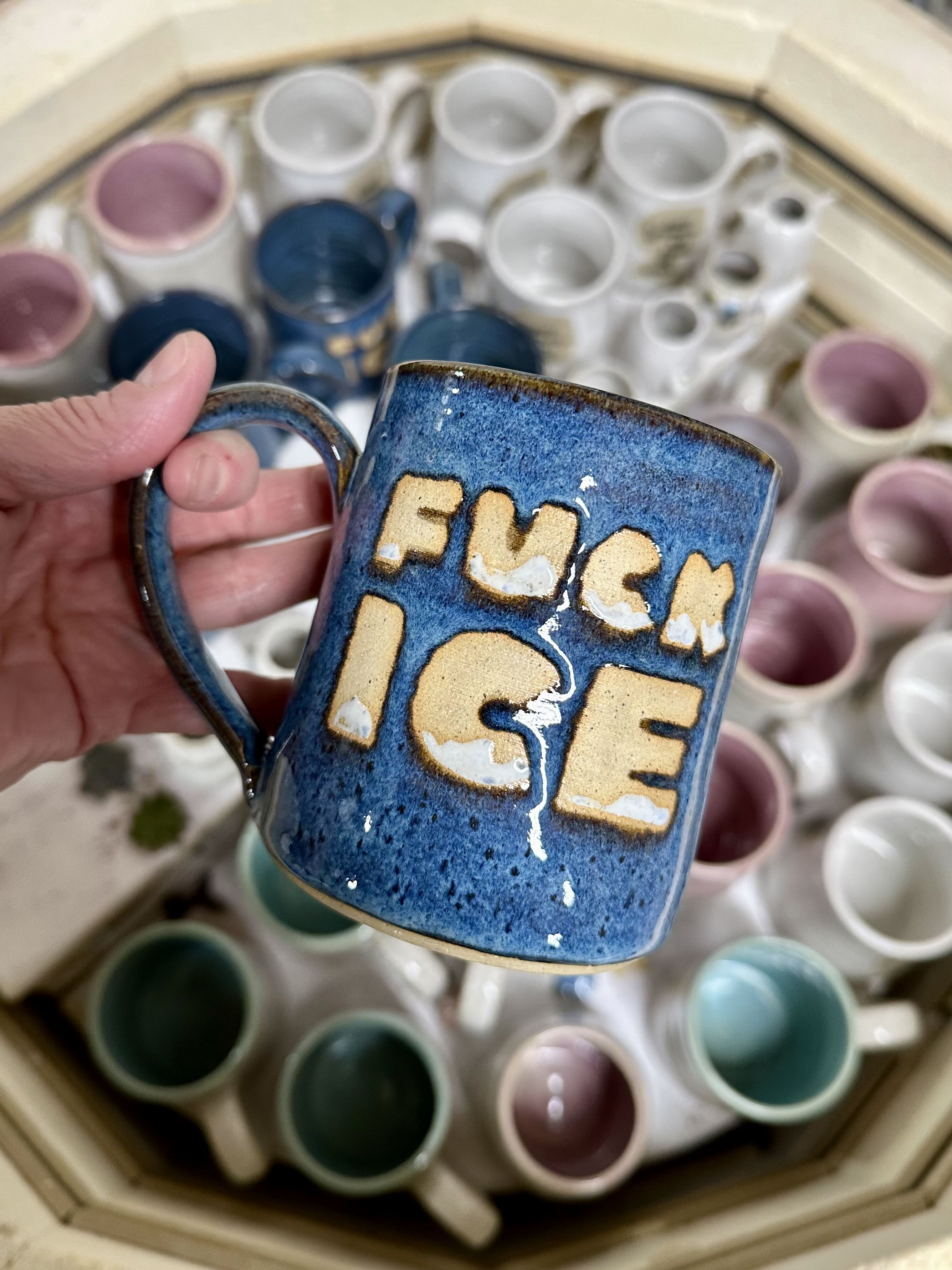 Fuck Ice / Ice Out Mug, 14 oz