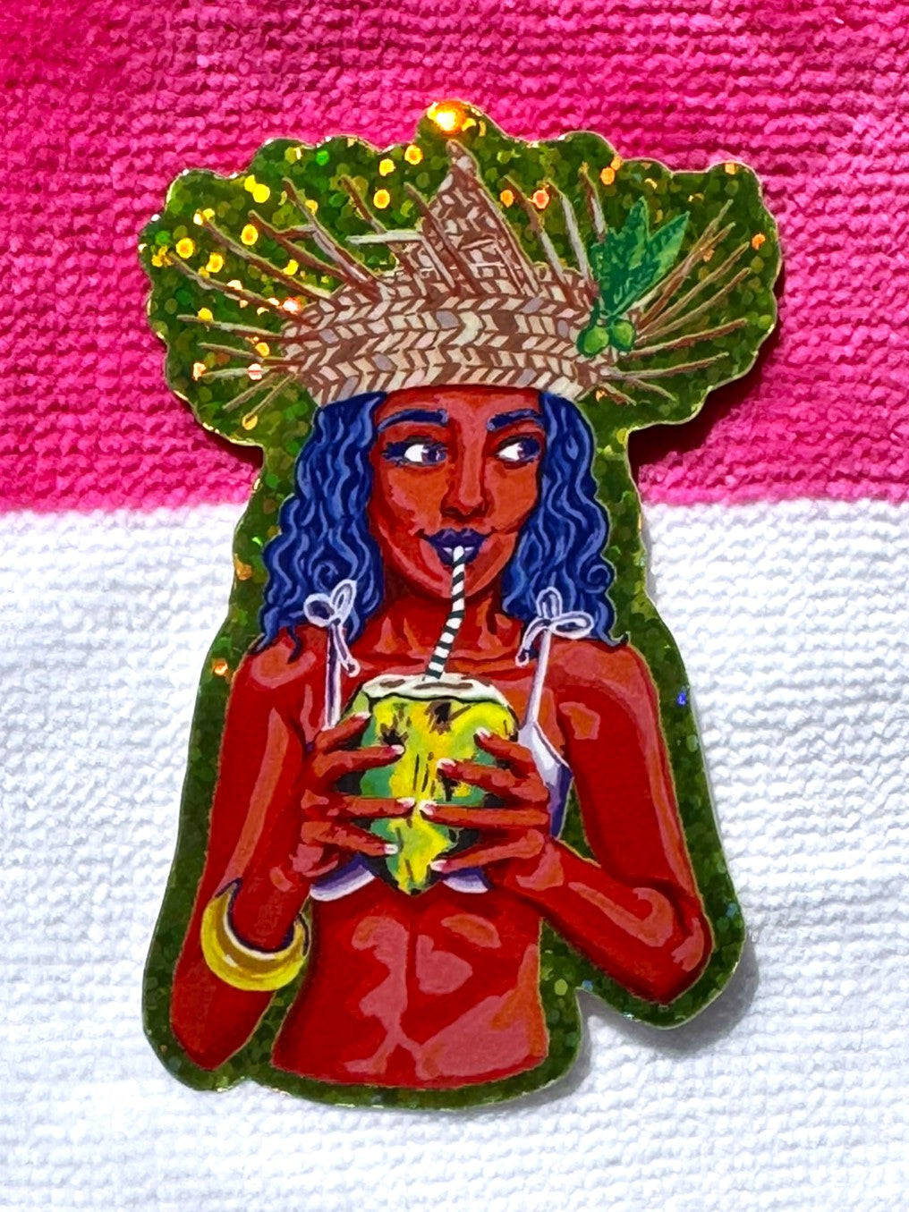Pool Witch Coral Sticker