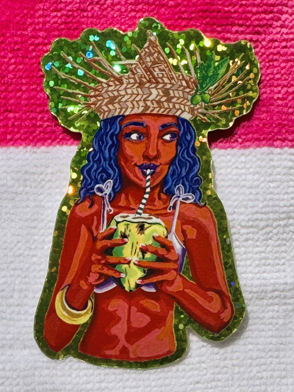 Pool Witch Coral Sticker