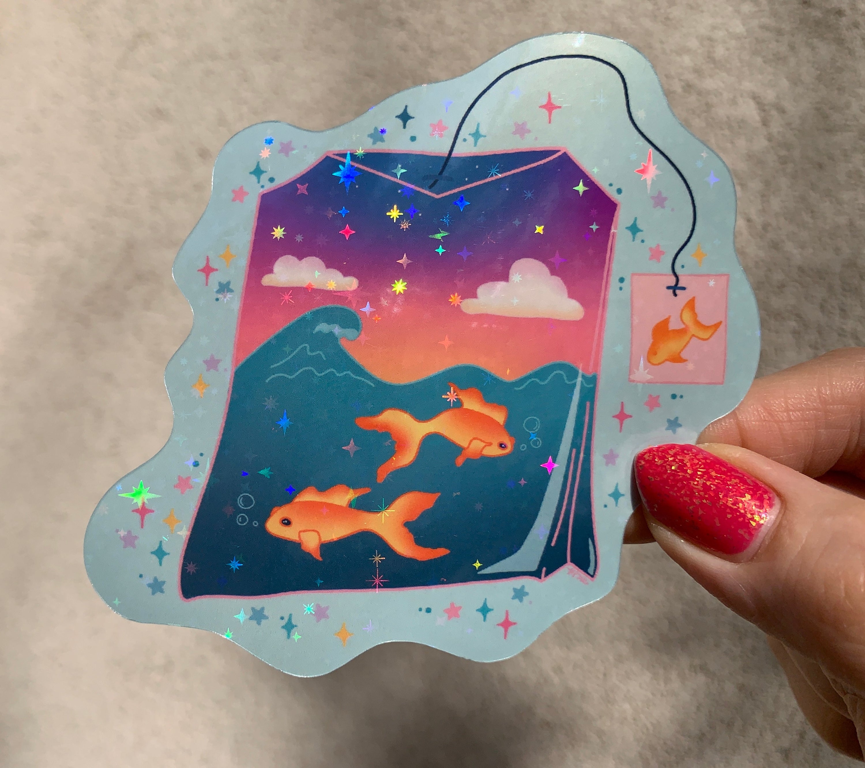 Tropical Sunset Blend waterproof sticker