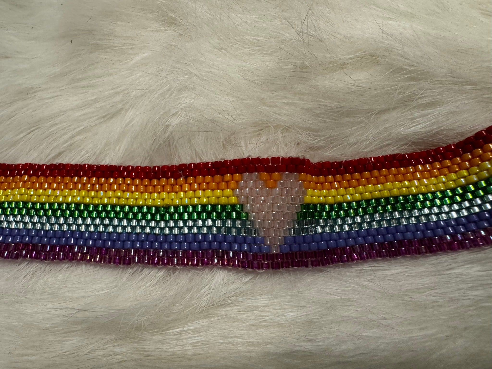 Rainbow Bracelet with Heart - Choose from Gold or Silver Plated Clasp