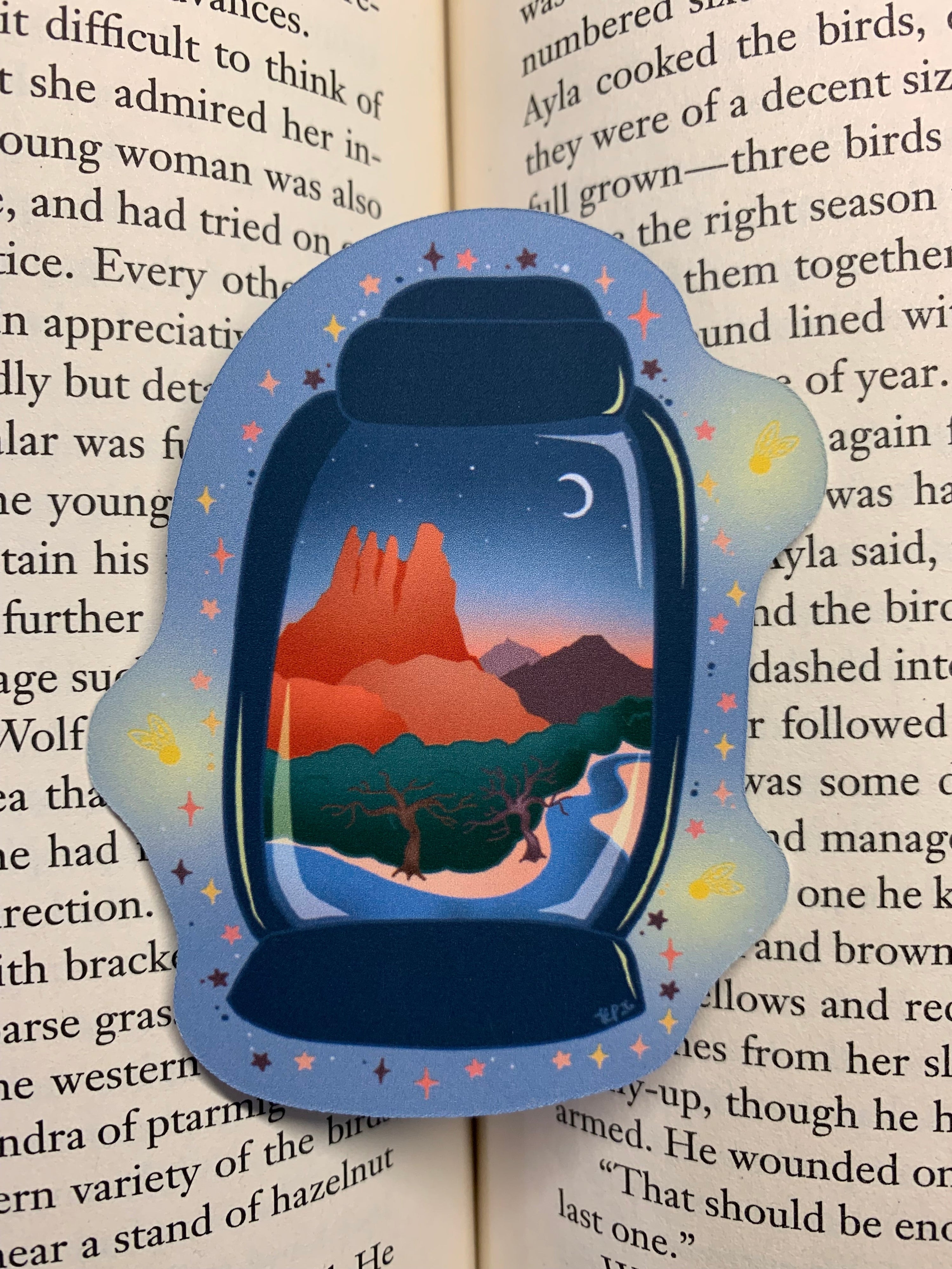 Sedona Sunset Lantern mini bookmark