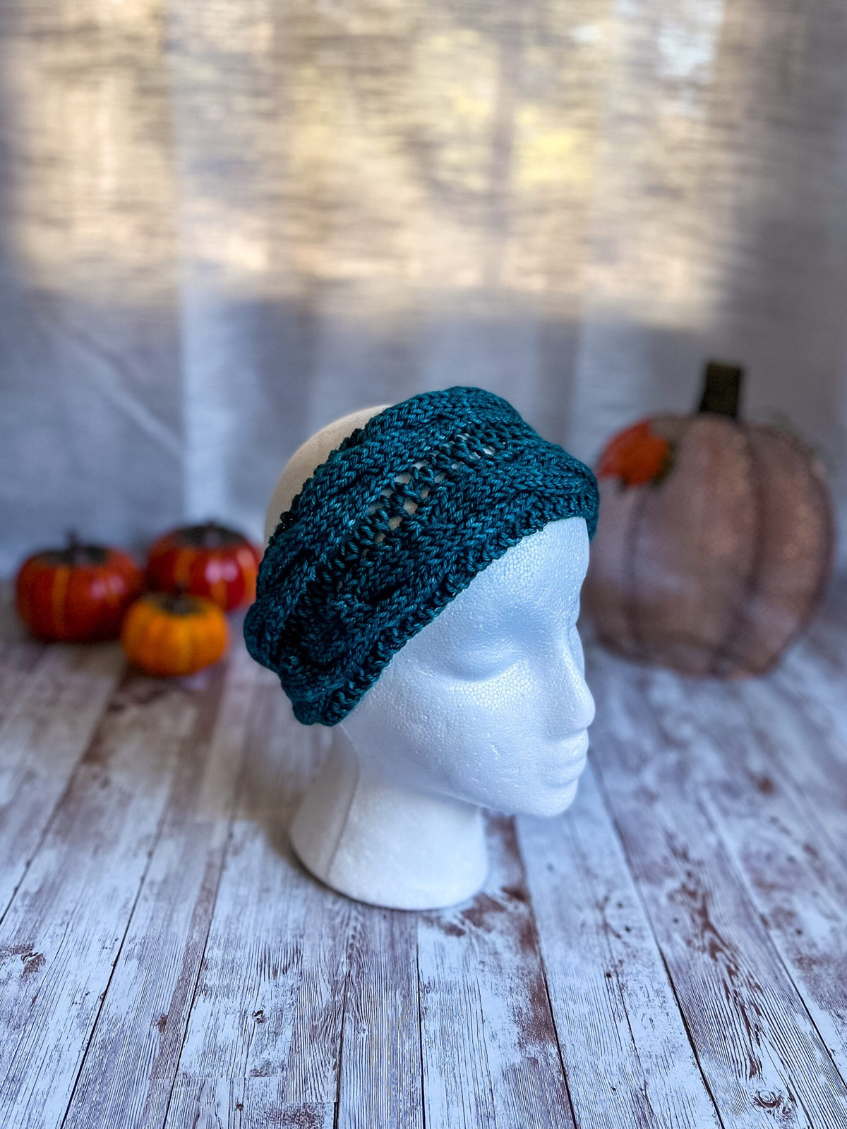 Hand-dyed merino adjustable ear warmers