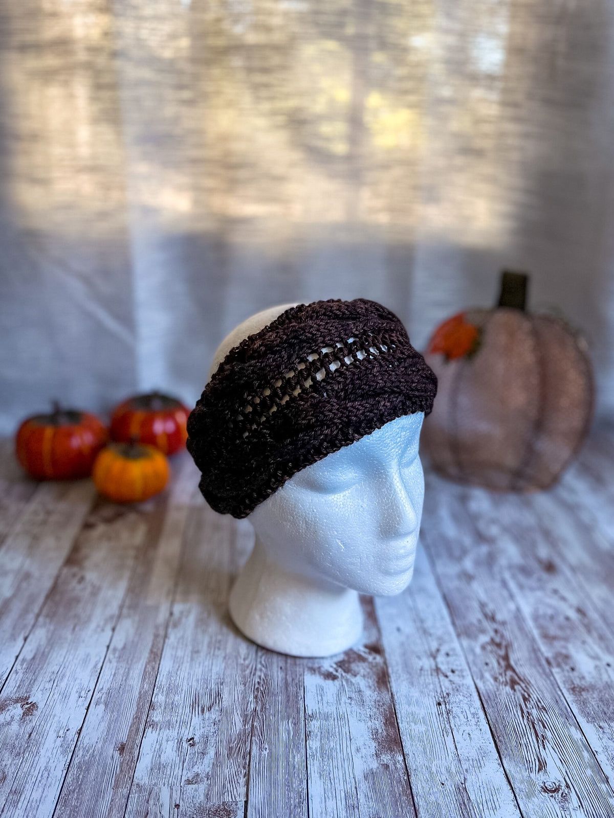 Hand-dyed merino adjustable ear warmers