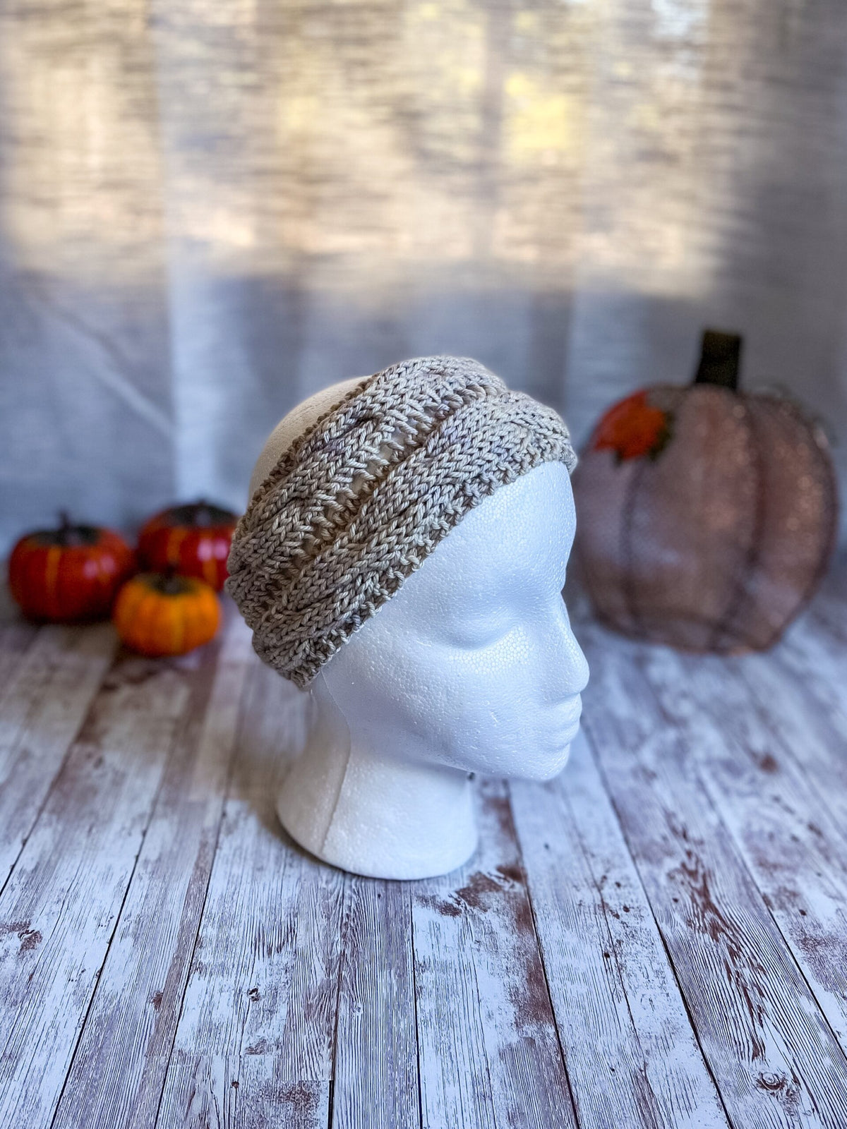 Hand-dyed merino adjustable ear warmers