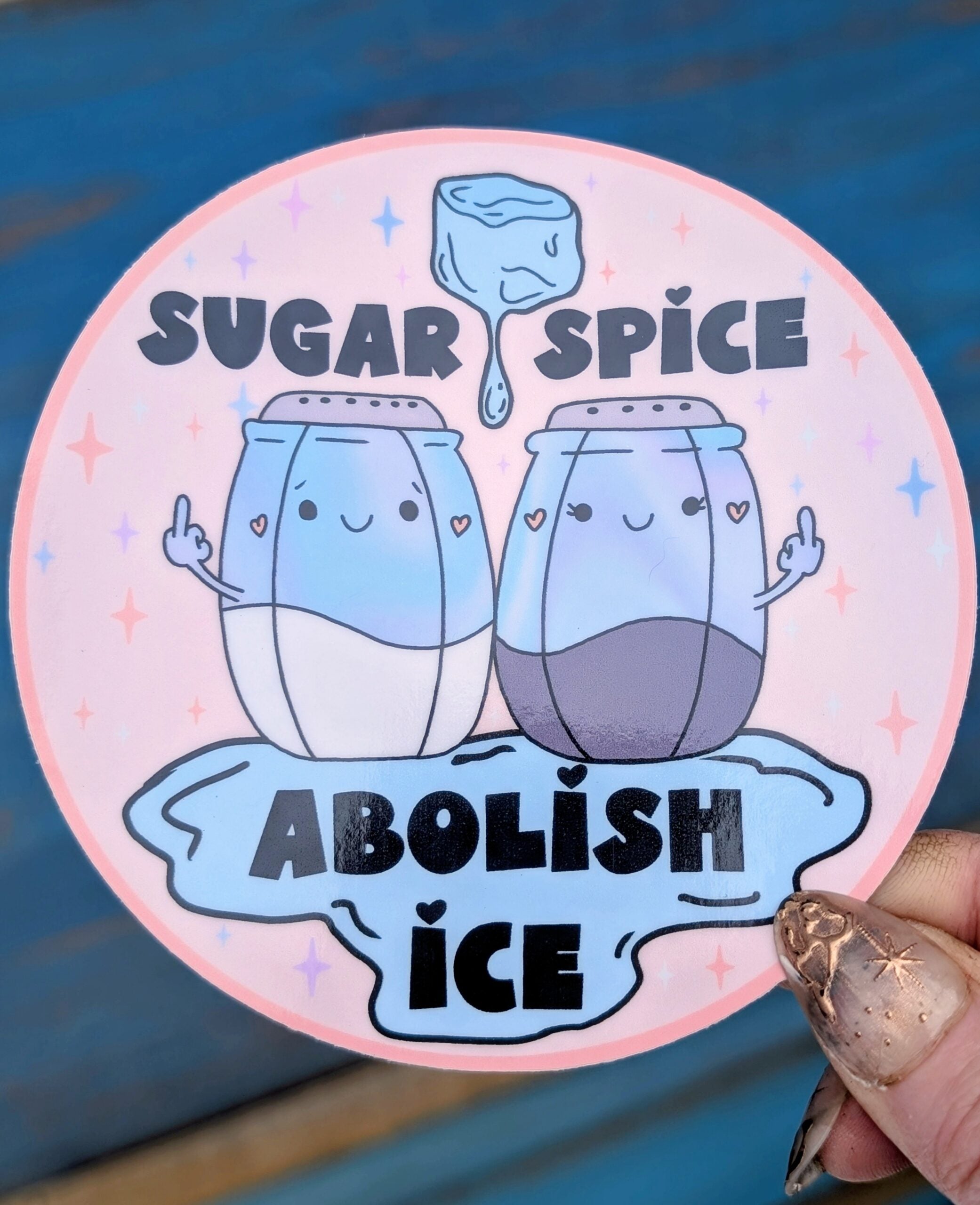 XL Sugar Spice Abolish Ice Vinyl Sticker