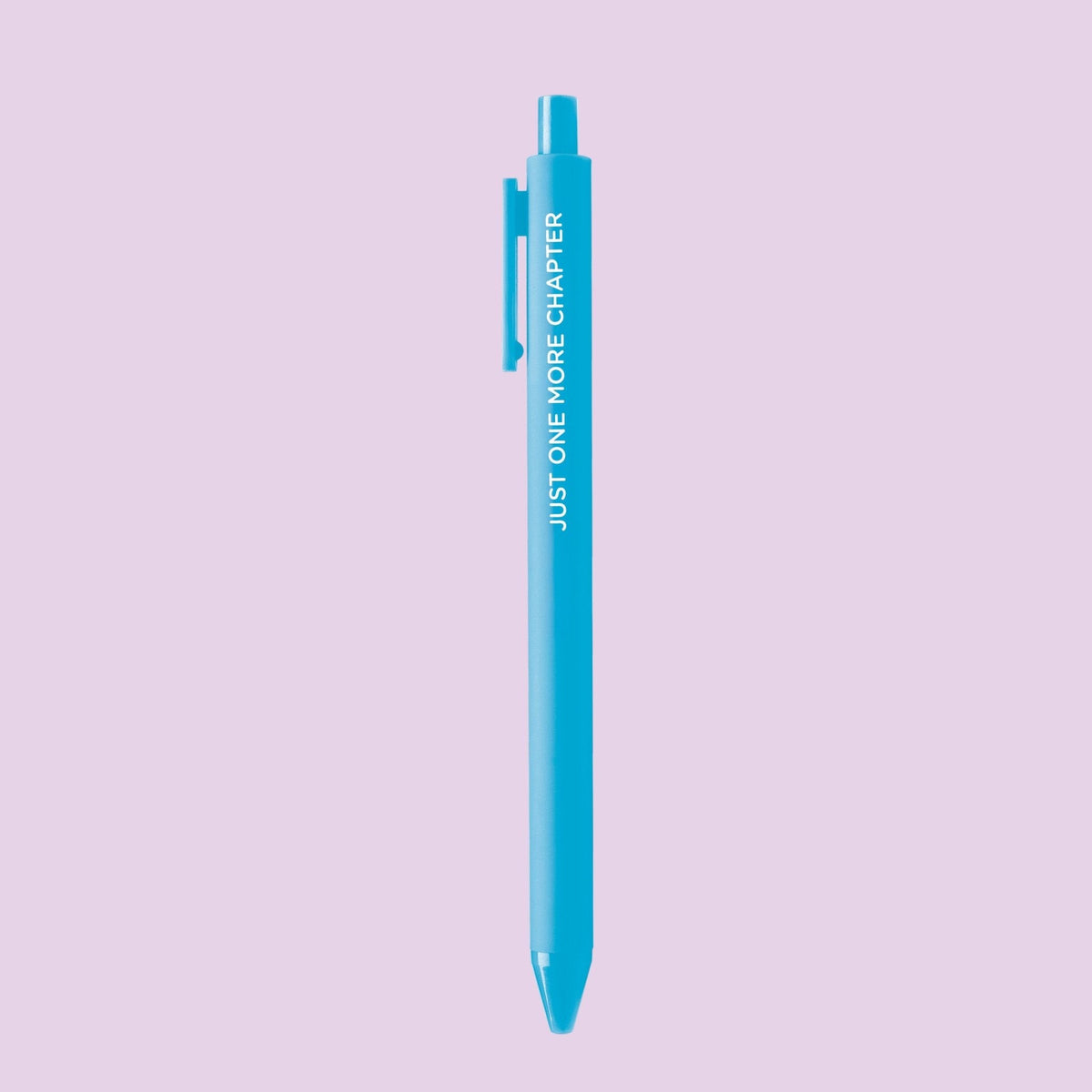 Just One More Chapter pen flat lay — booktok reader gift pen by MangoIllustrated