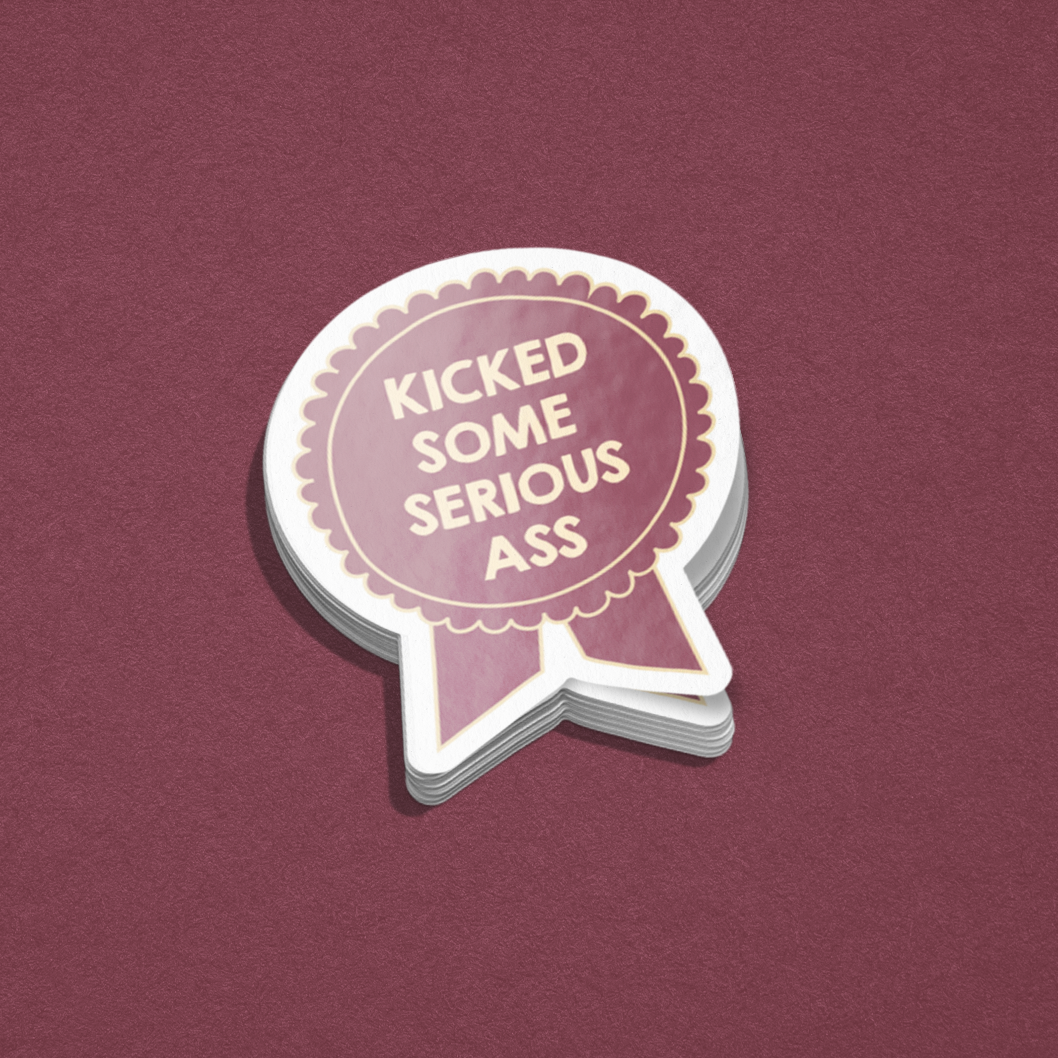 Kicked some ass sticker