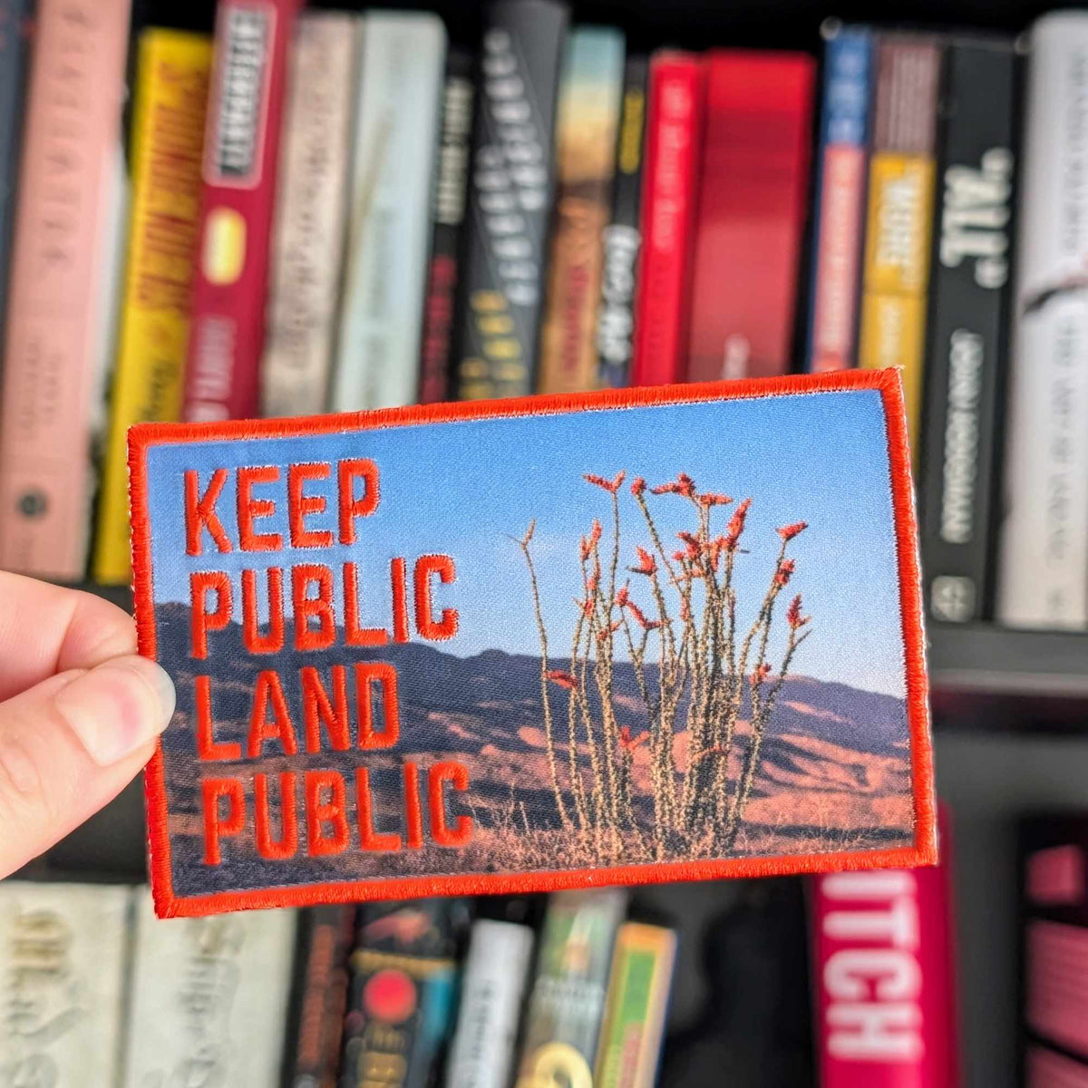 Keep Public Land Public iron-on patch