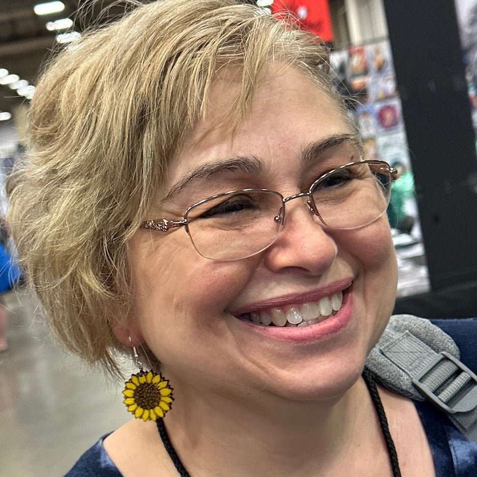 Large Kansas Sunflower Dangle Earrings - - Cate&
