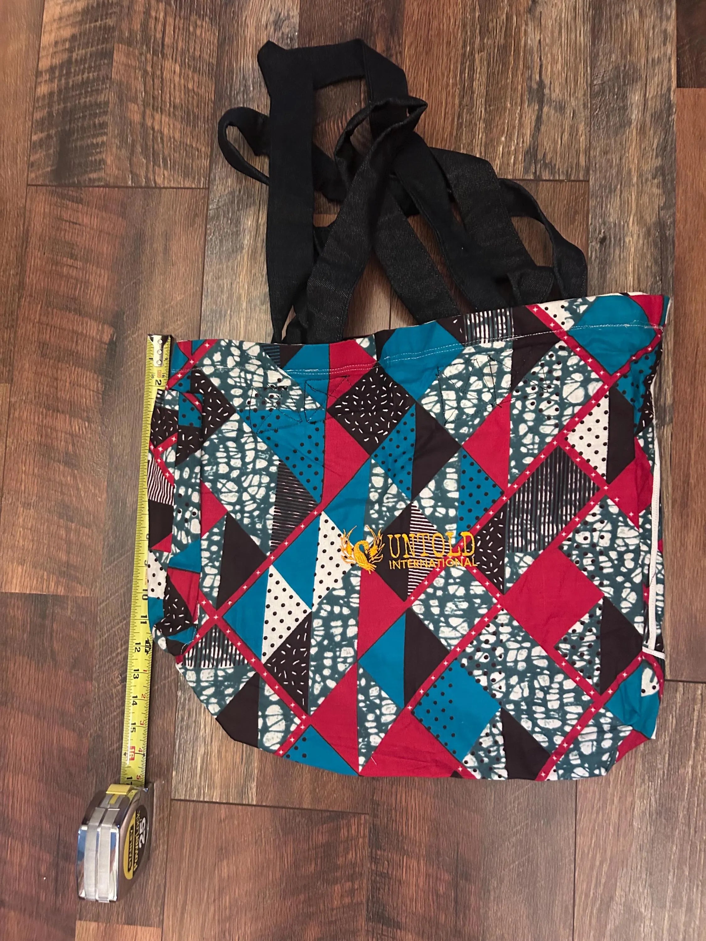 Handmade Reversible West African Fabric Cloth Tote Carrying Bag