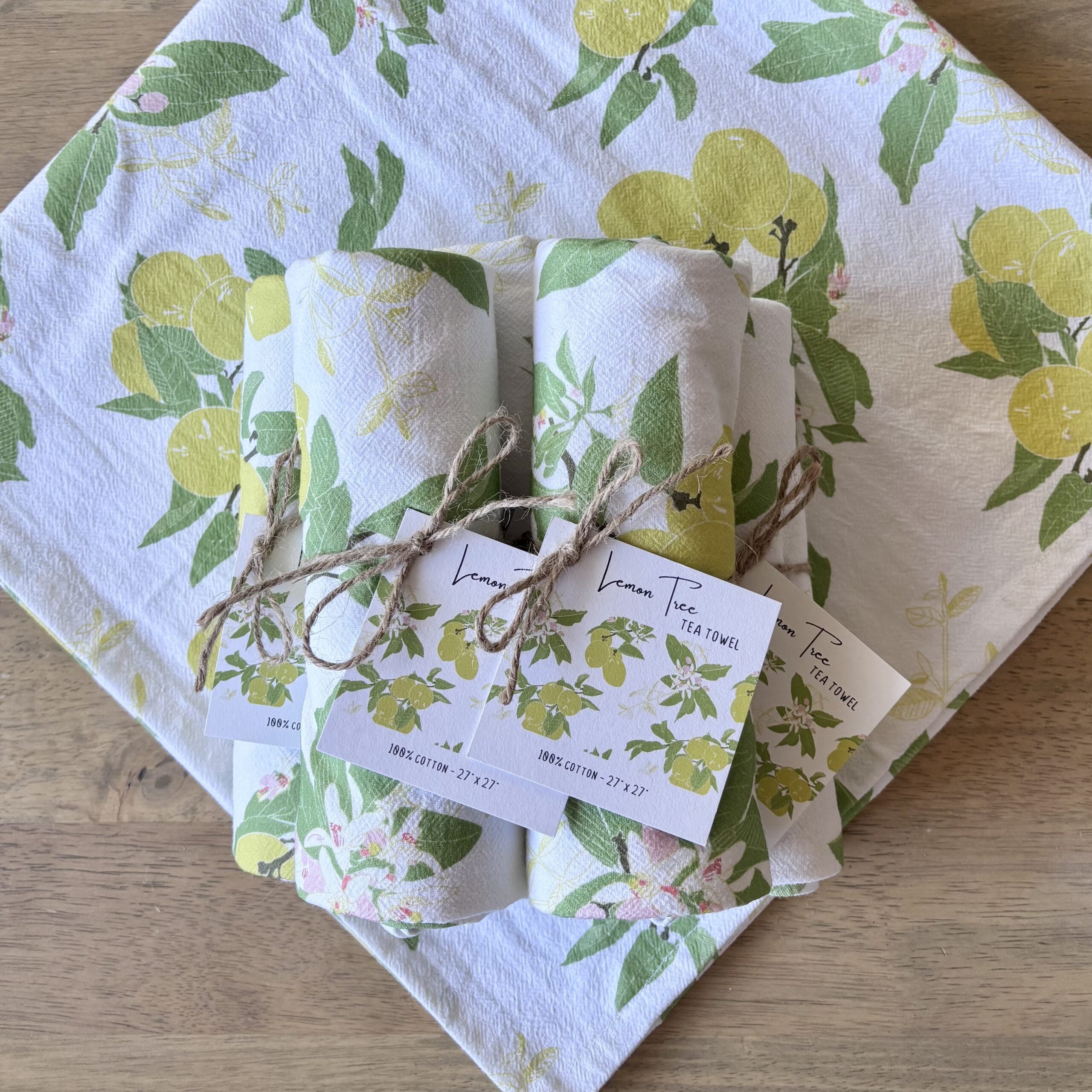 Lemon Print Tea Towel