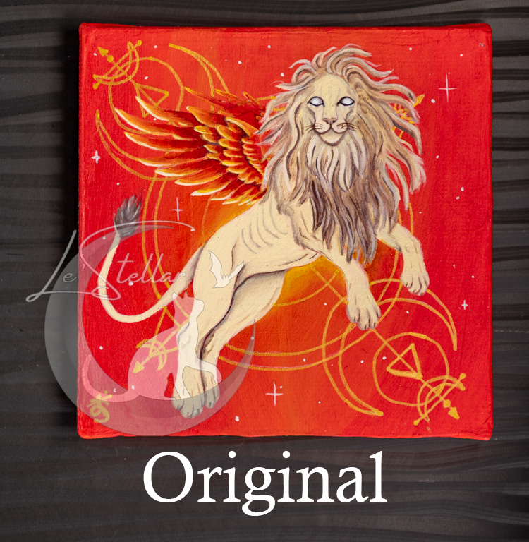 Leo Zodiac Print with Celestial Accents