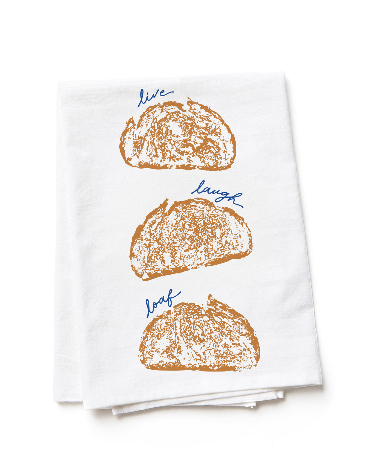 "Live Laugh Loaf" Food Pun Flour Sack Tea Towel
